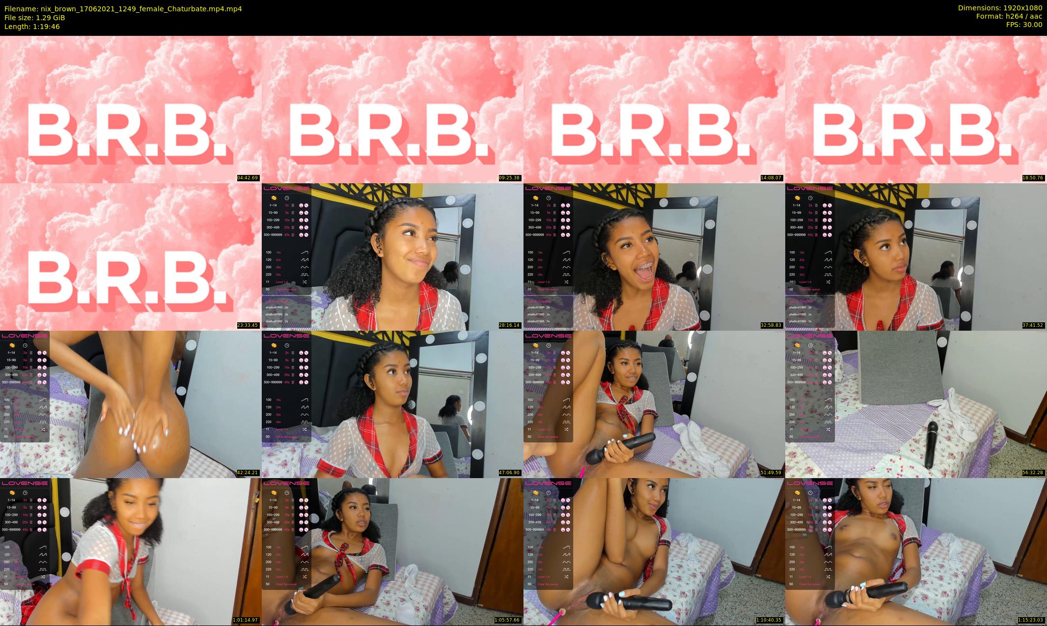nix_brown — 80 minute Chaturbate female cam show recording, 1080p, Jun 17, 2021