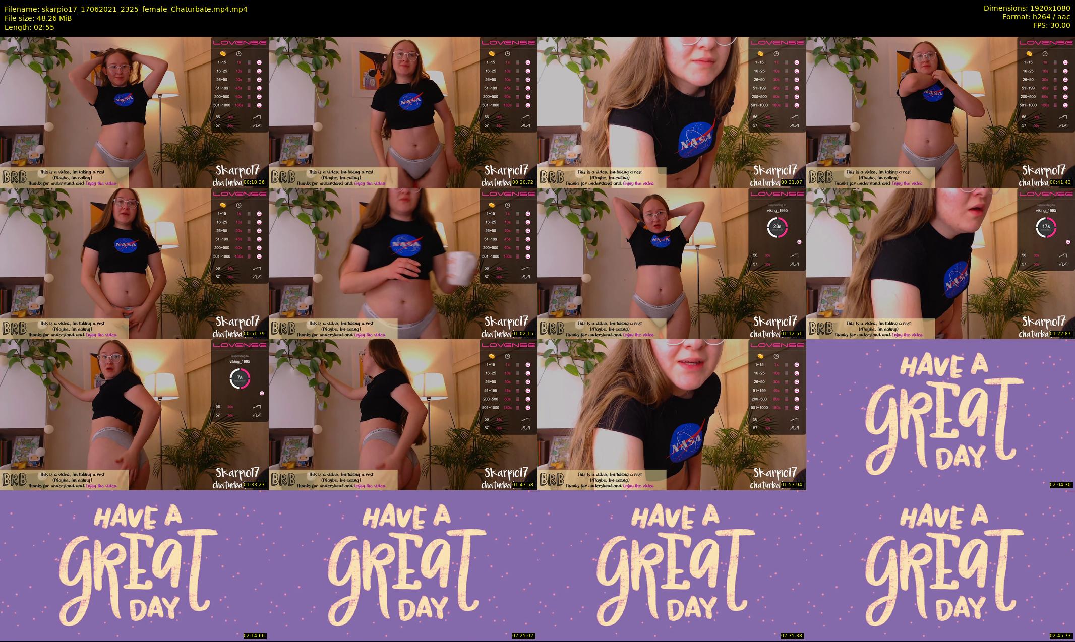 skarpio17 — 3 minute Chaturbate female cam show recording, 1080p, Jun 17, 2021