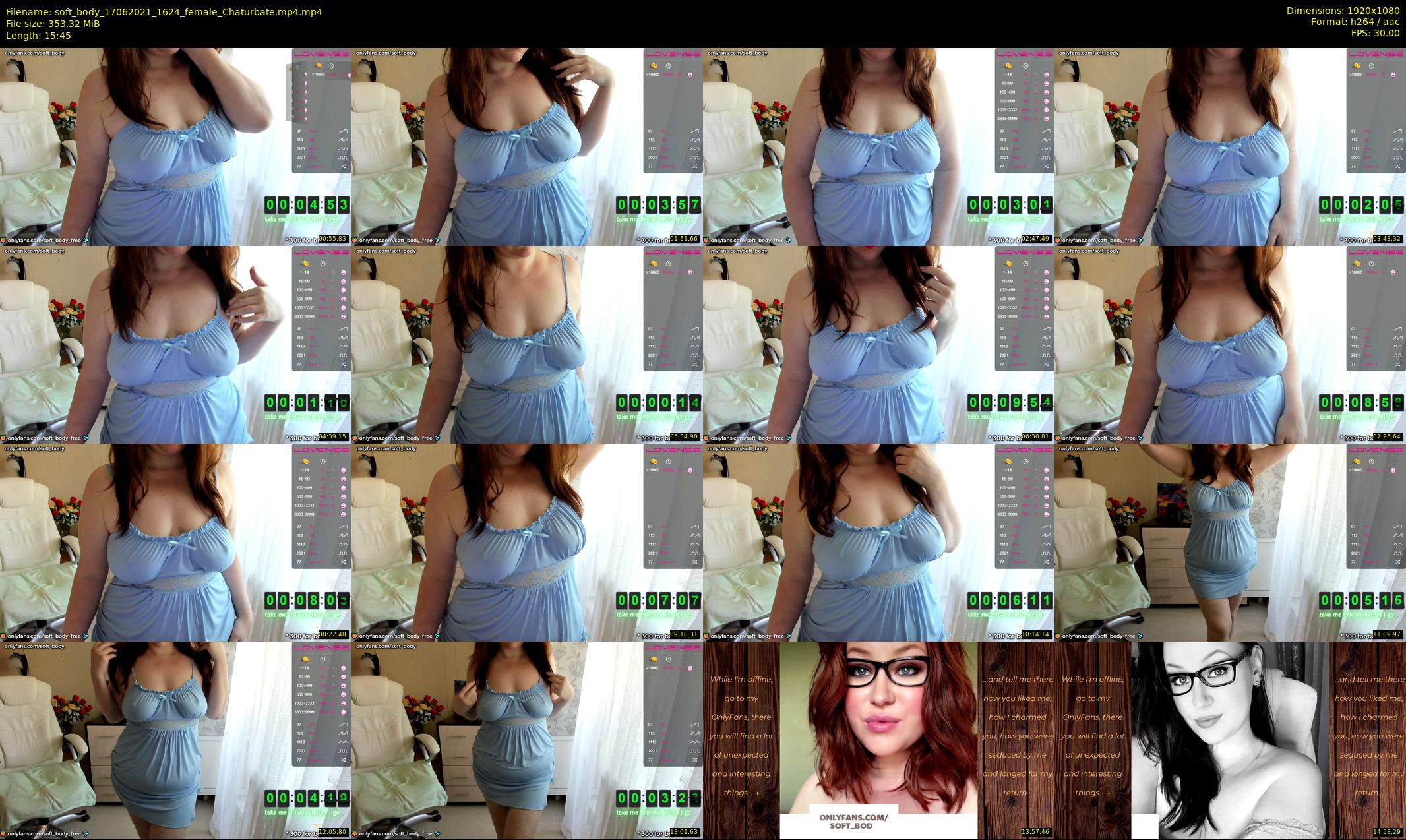 soft_body — 16 minute Chaturbate female cam show recording, 1080p, Jun 17, 2021