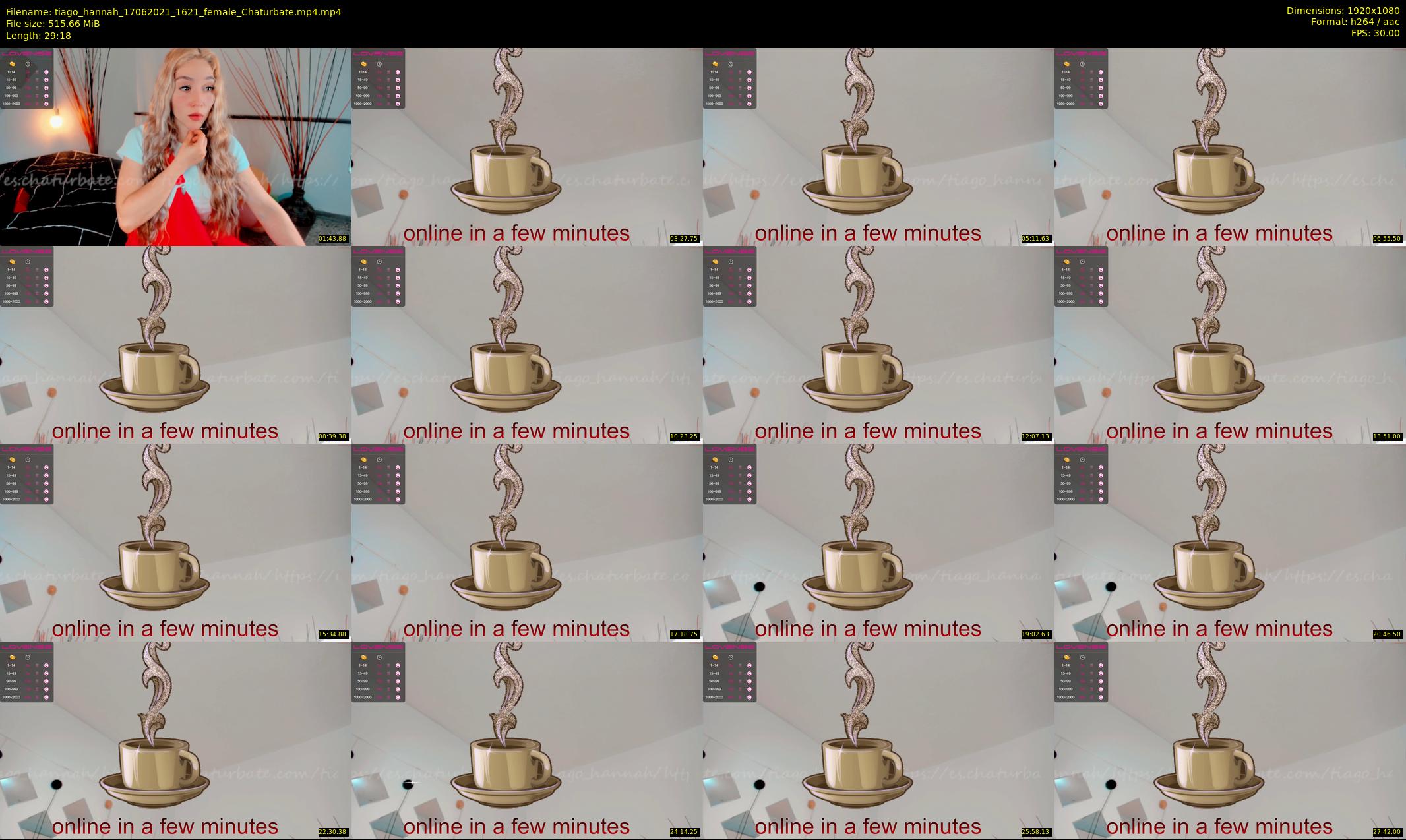 tiago_hannah — 30 minute Chaturbate couple cam show recording, 1080p, Jun 17, 2021