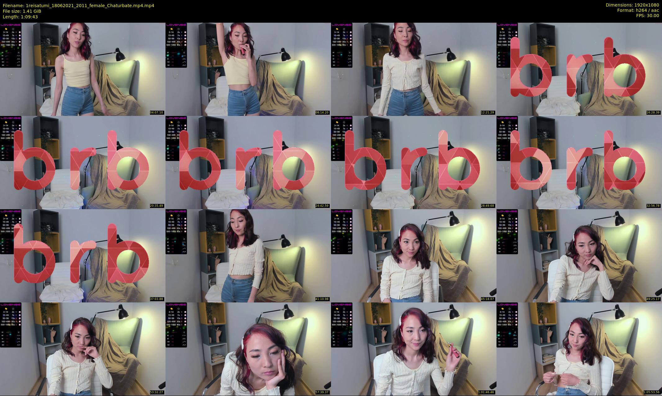 1reisatumi — 70 minute Chaturbate female cam show recording, 1080p, Jun 18, 2021