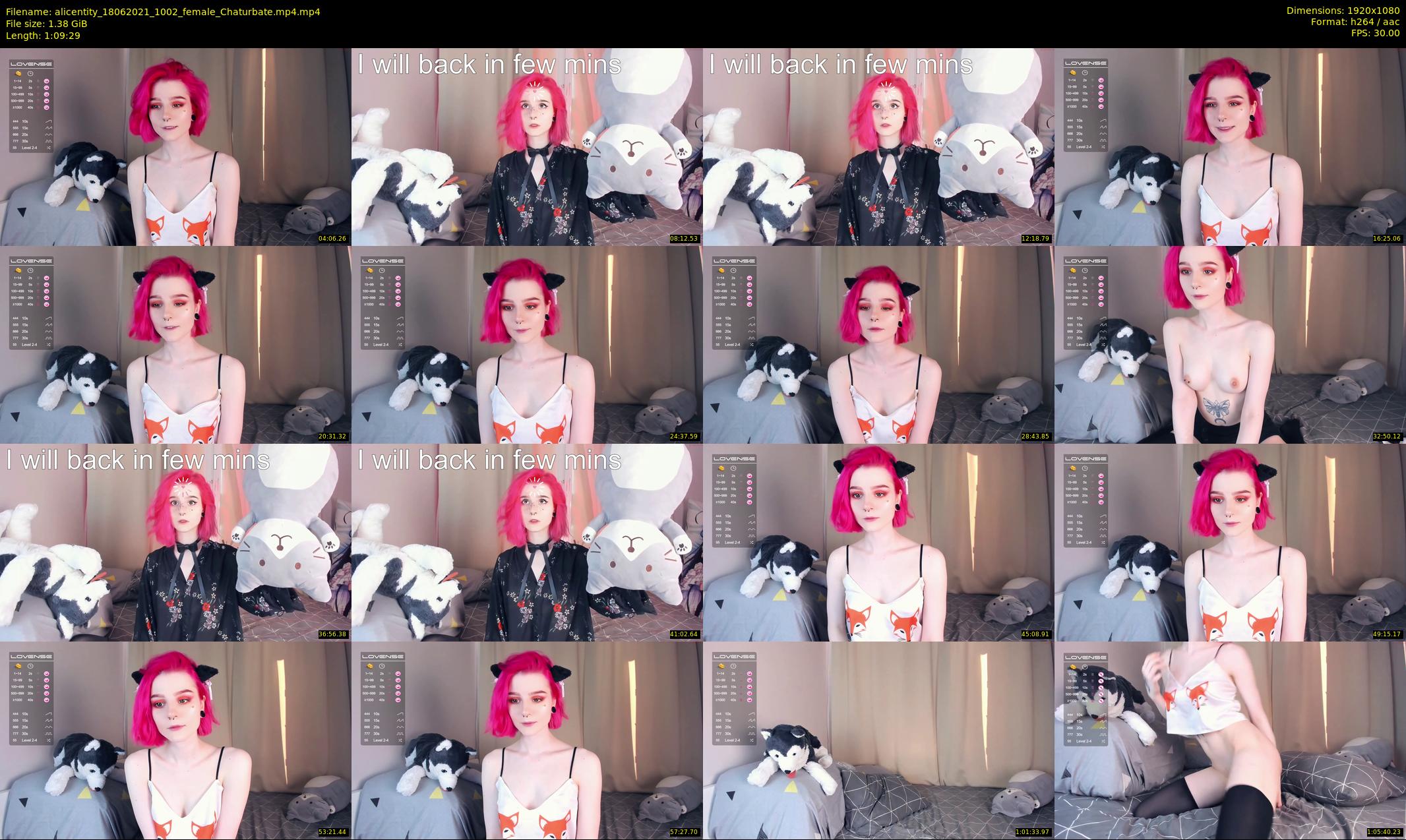 alicentity — 70 minute Chaturbate female cam show recording, 1080p, Jun 18, 2021