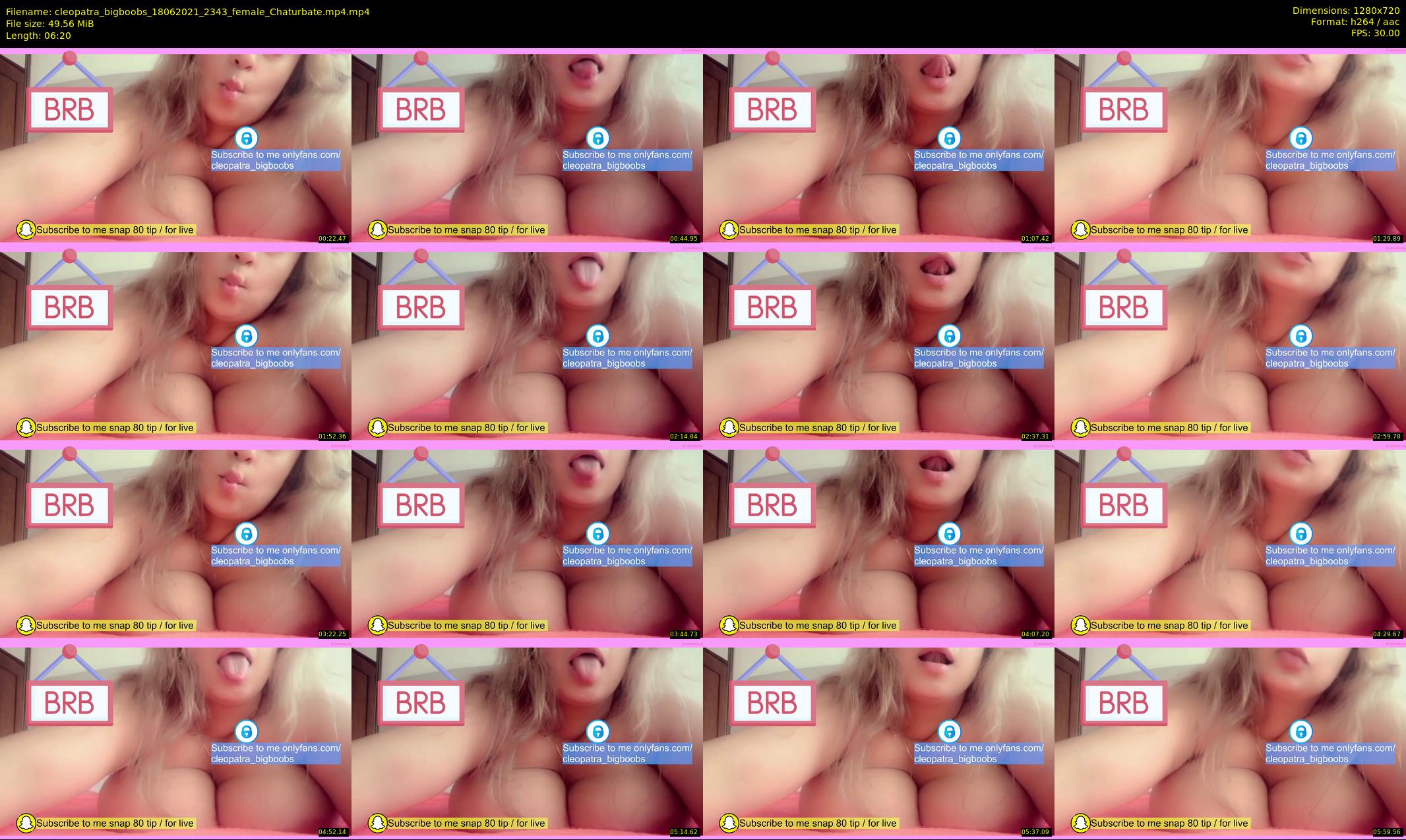 cleopatra_bigboobs — 7 minute Chaturbate female cam show recording, 720p, Jun 18, 2021