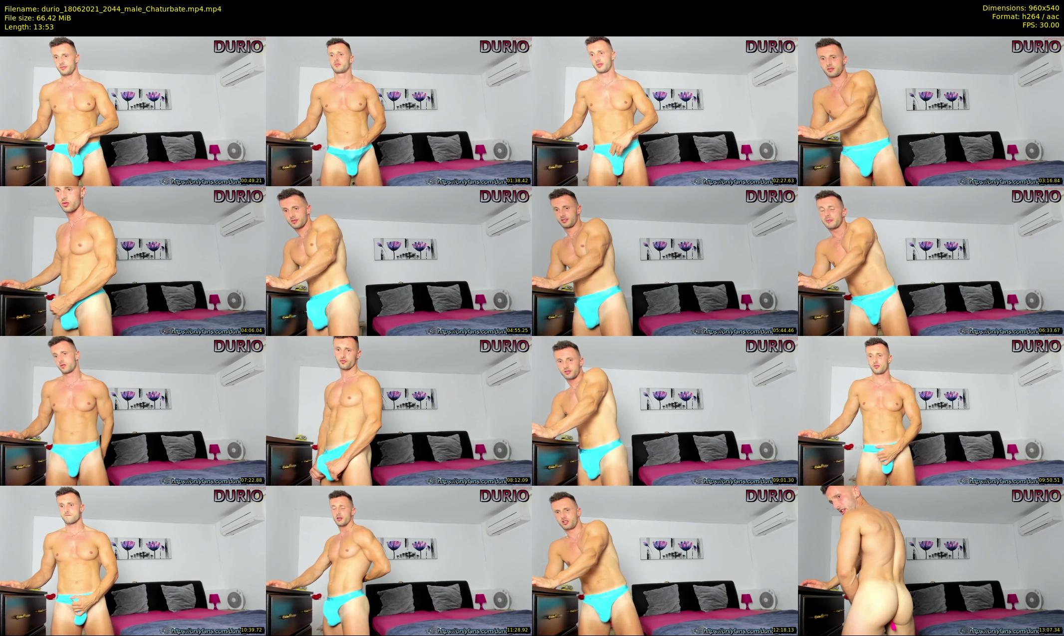 durio — 14 minute Chaturbate male cam show recording, 480p, Jun 18, 2021