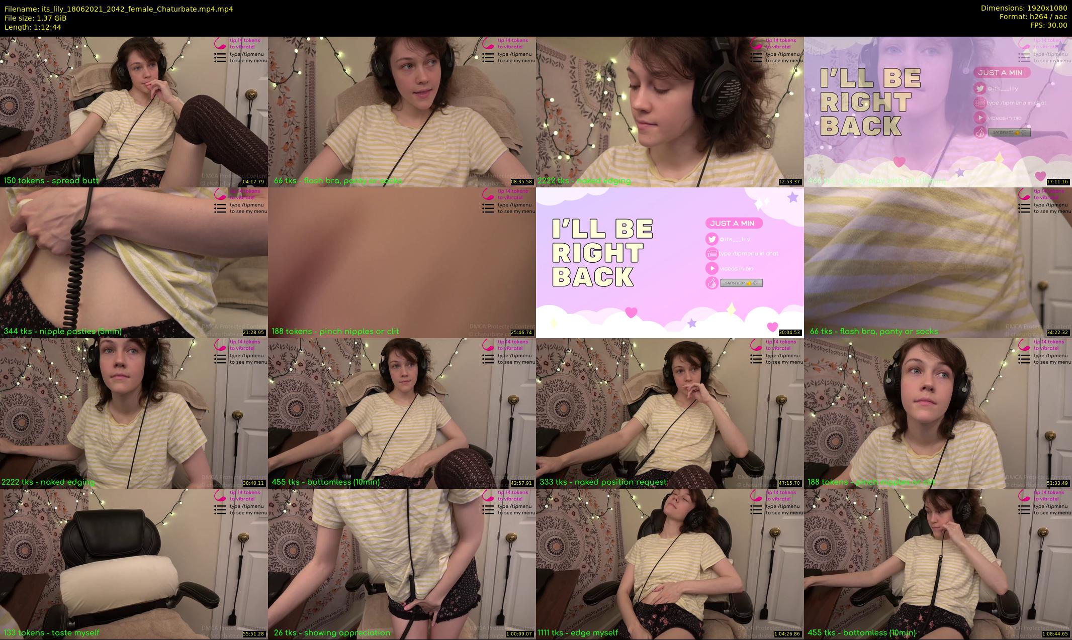 its_lily — 73 minute Chaturbate female cam show recording, 1080p, Jun 18, 2021