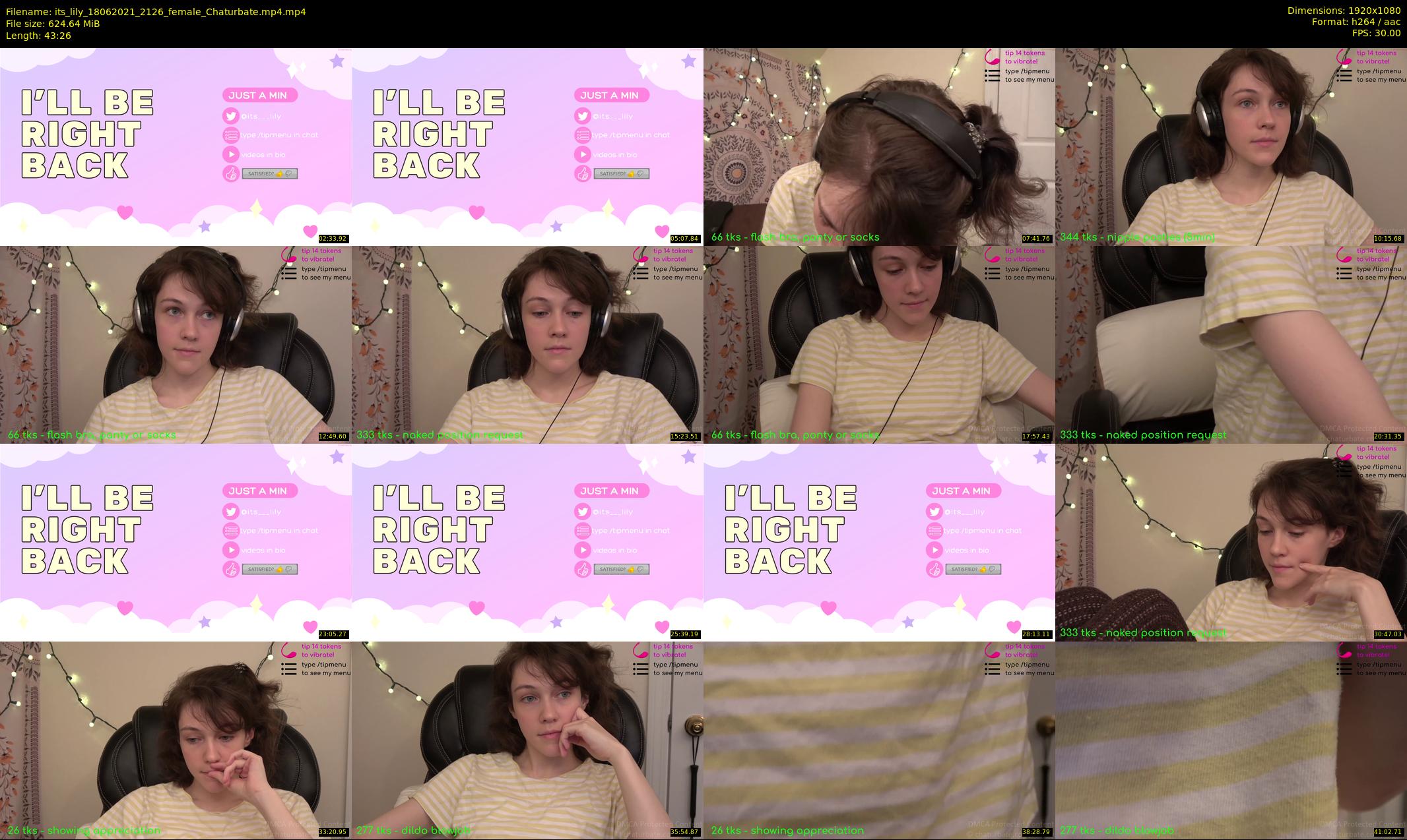 its_lily — 44 minute Chaturbate female cam show recording, 1080p, Jun 18, 2021