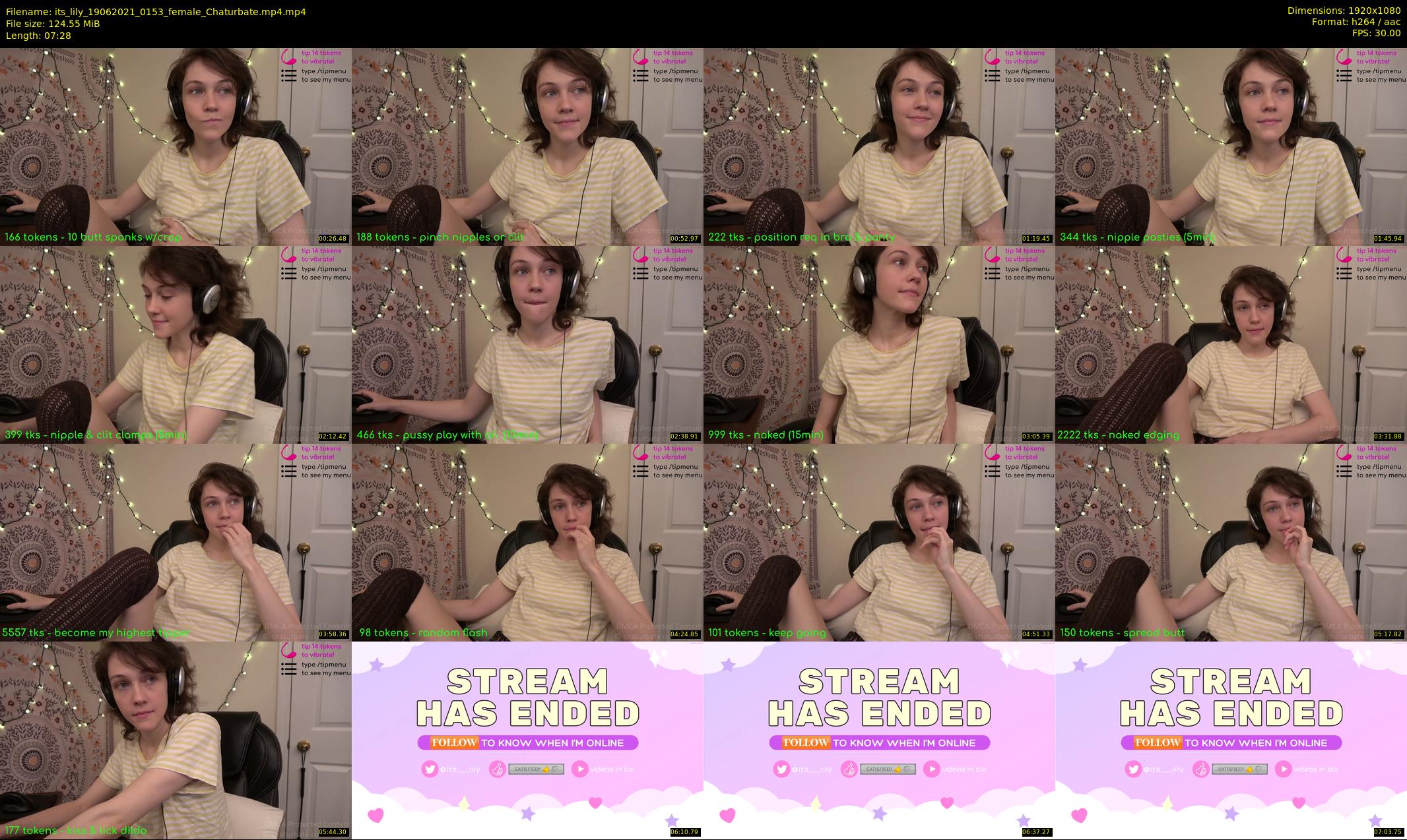 its_lily — 8 minute Chaturbate female cam show recording, 1080p, Jun 19, 2021