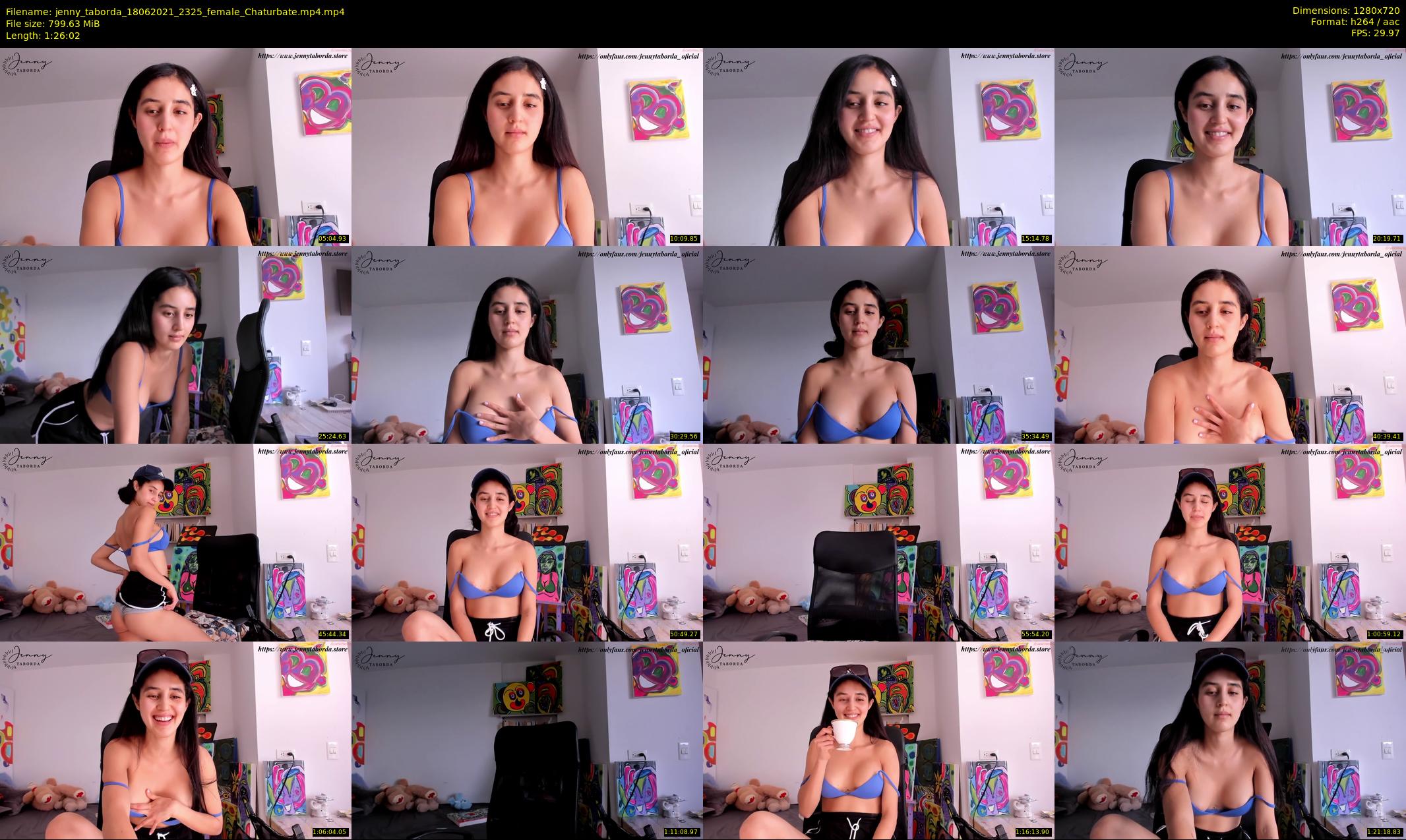 jenny_taborda — 87 minute Chaturbate female cam show recording, 720p, Jun 18, 2021