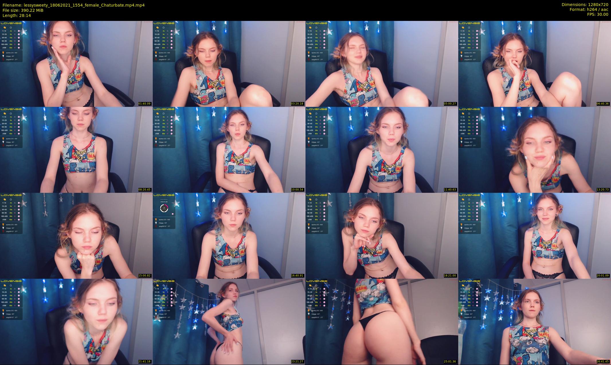 lessysweety — 29 minute Chaturbate female cam show recording, 720p, Jun 18, 2021