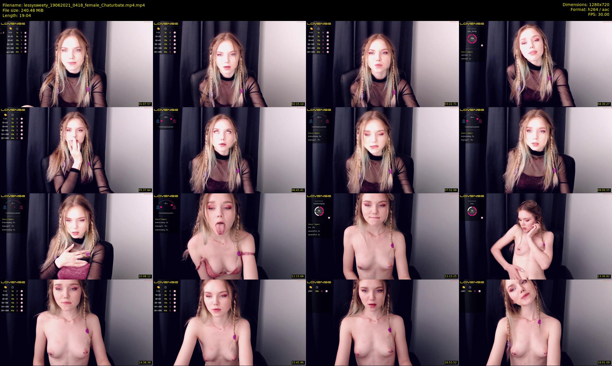 lessysweety — 20 minute Chaturbate female cam show recording, 720p, Jun 19, 2021