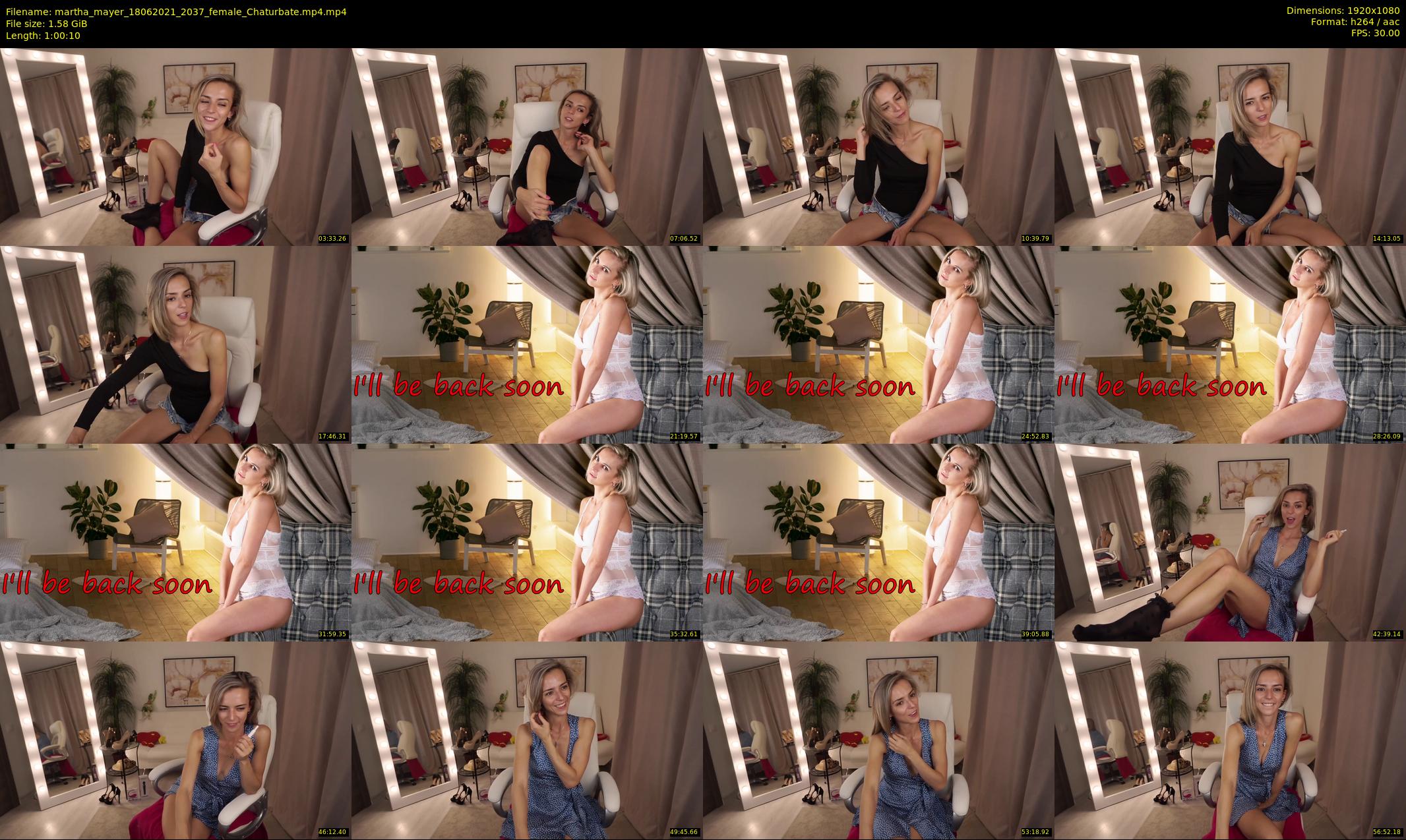 martha_mayer — 61 minute Chaturbate female cam show recording, 1080p, Jun 18, 2021