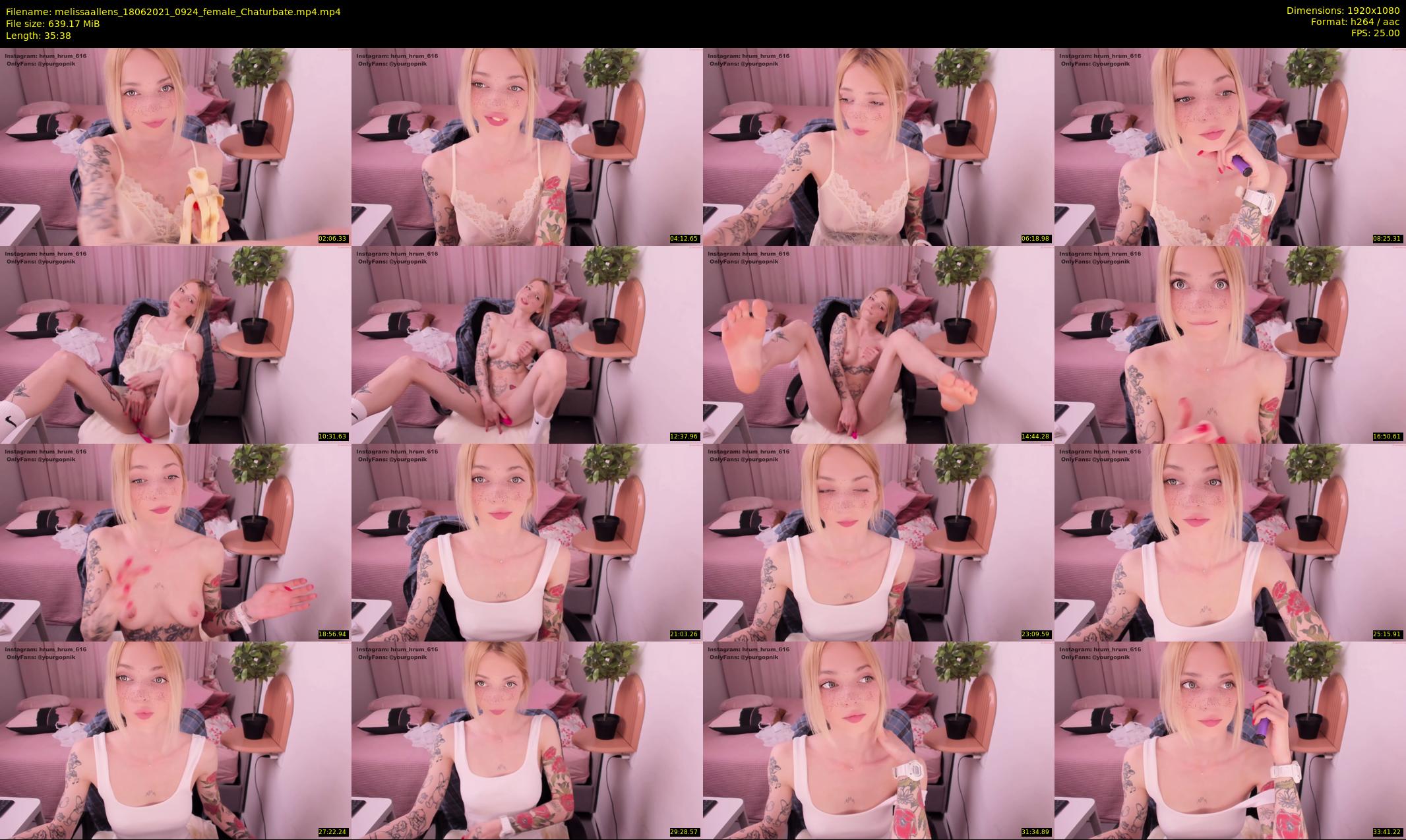 melissaallens — 36 minute Chaturbate female cam show recording, 1080p, Jun 18, 2021
