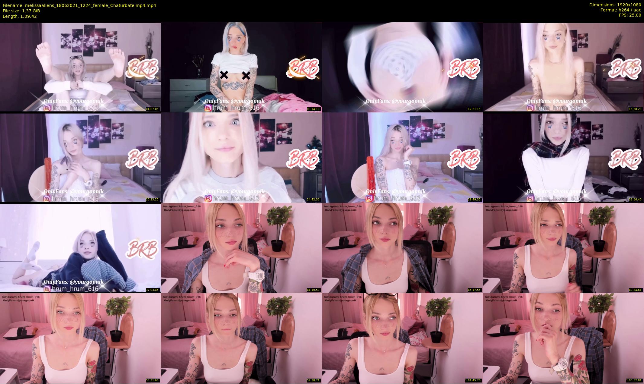 melissaallens — 70 minute Chaturbate female cam show recording, 1080p, Jun 18, 2021