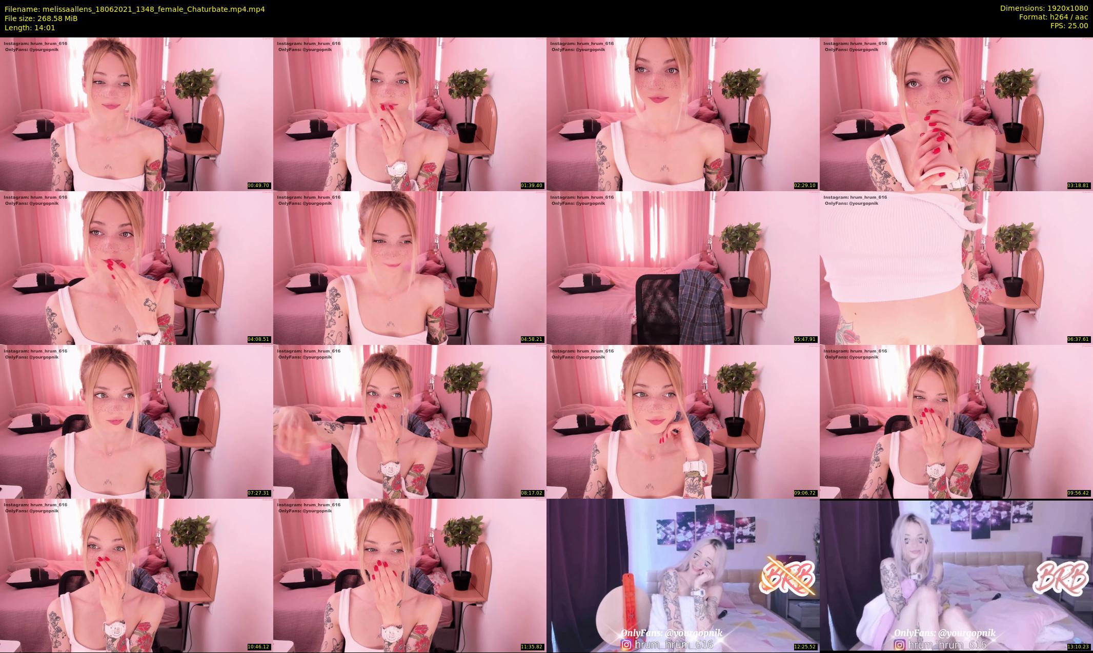 melissaallens — 15 minute Chaturbate female cam show recording, 1080p, Jun 18, 2021