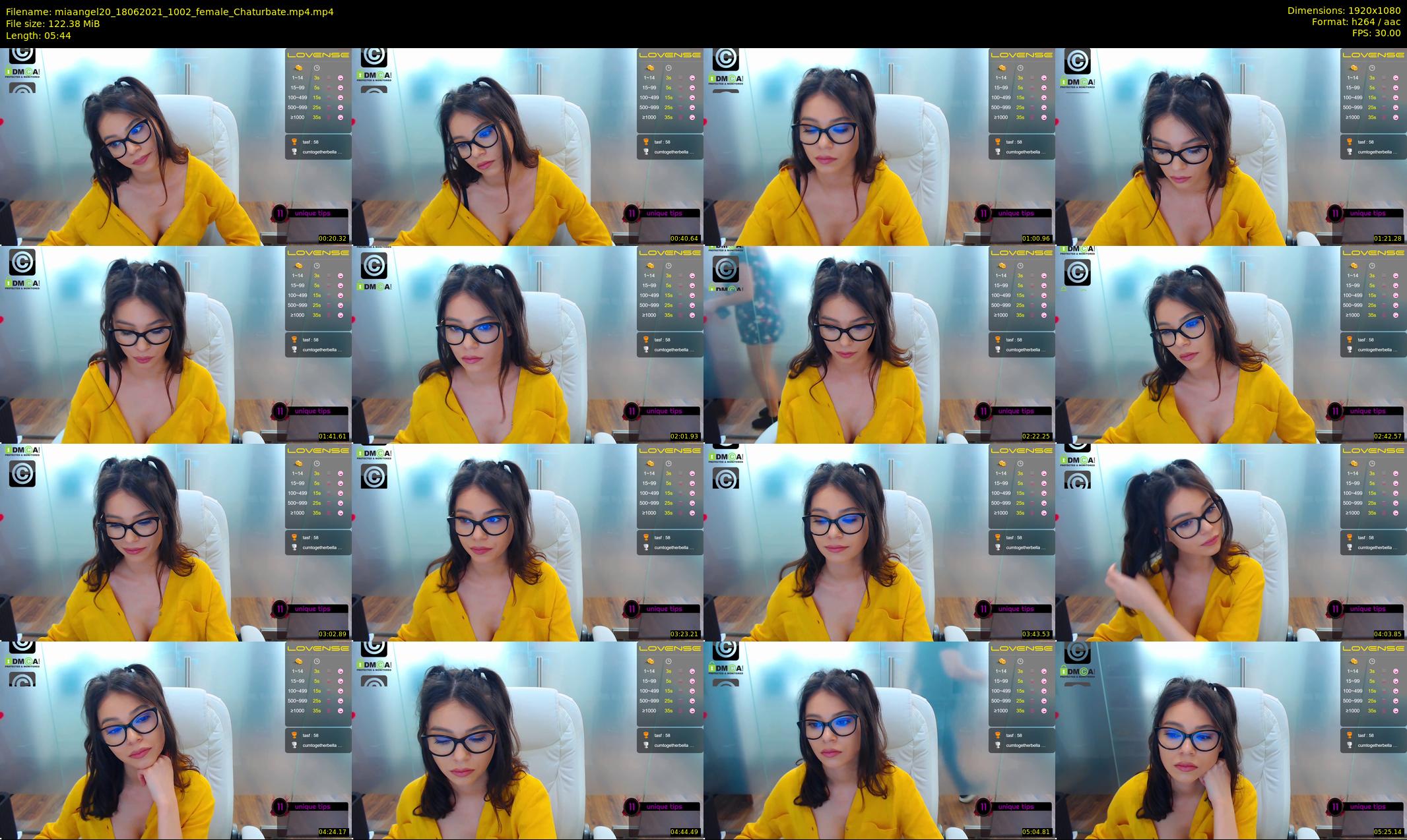 miaangel20 — 6 minute Chaturbate female cam show recording, 1080p, Jun 18, 2021