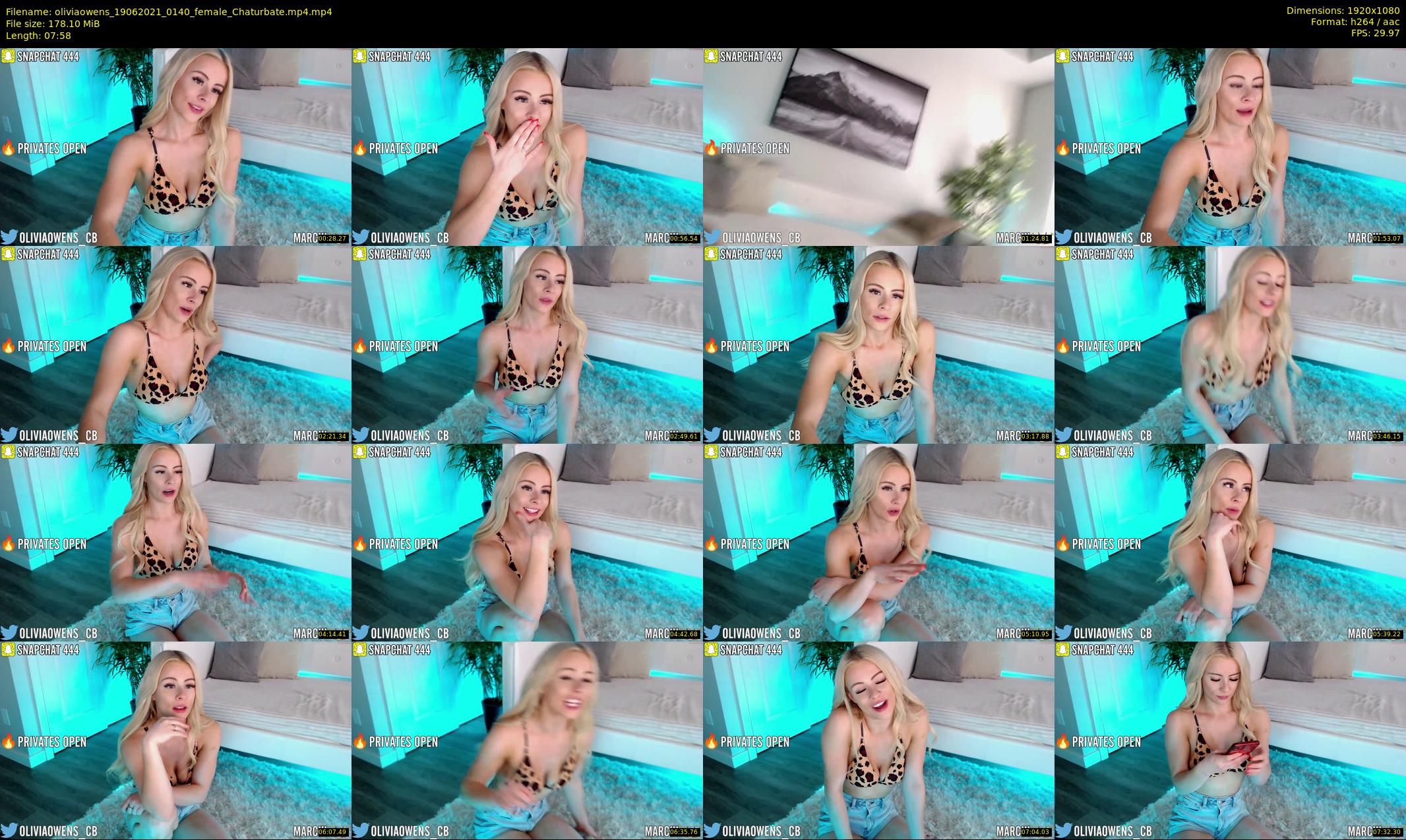 oliviaowens — 8 minute Chaturbate female cam show recording, 1080p, Jun 19, 2021