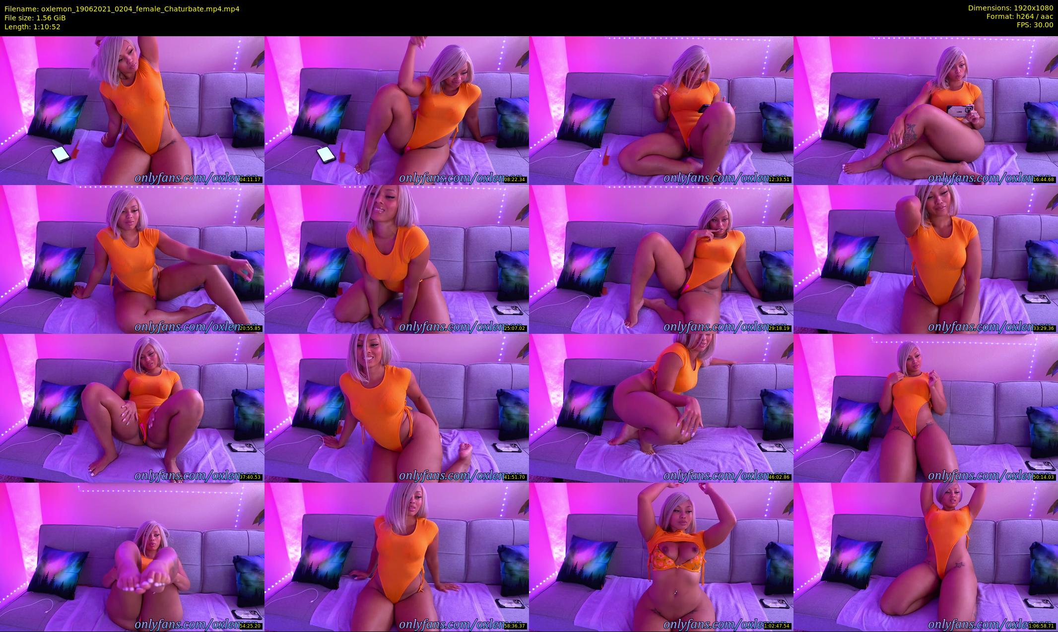 oxlemon — 71 minute Chaturbate female cam show recording, 1080p, Jun 19, 2021