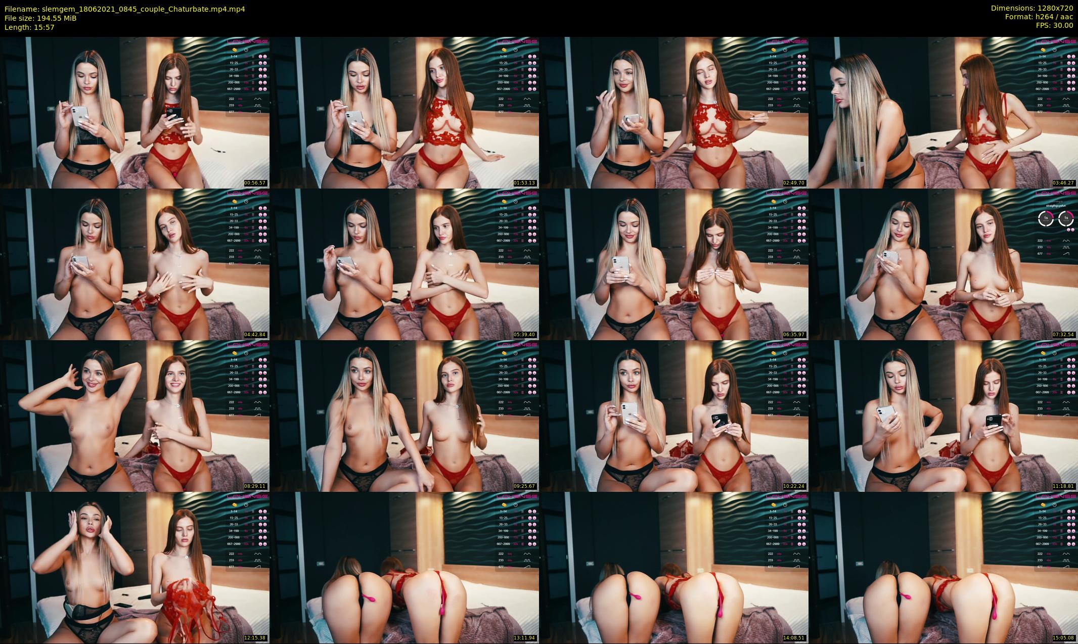 slemgem — 16 minute Chaturbate couple cam show recording, 720p, Jun 18, 2021