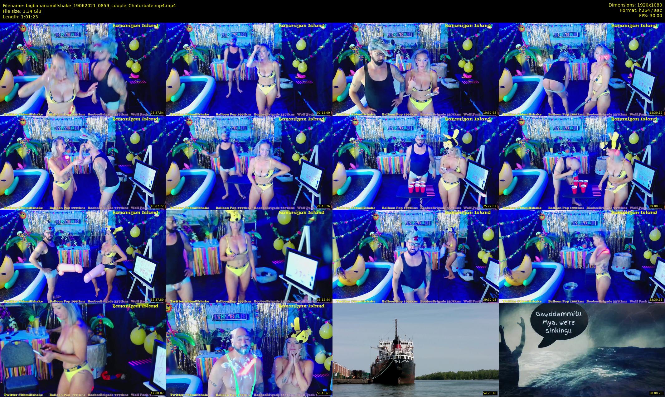 bigbananamilfshake — 62 minute Chaturbate couple cam show recording, 1080p, Jun 19, 2021