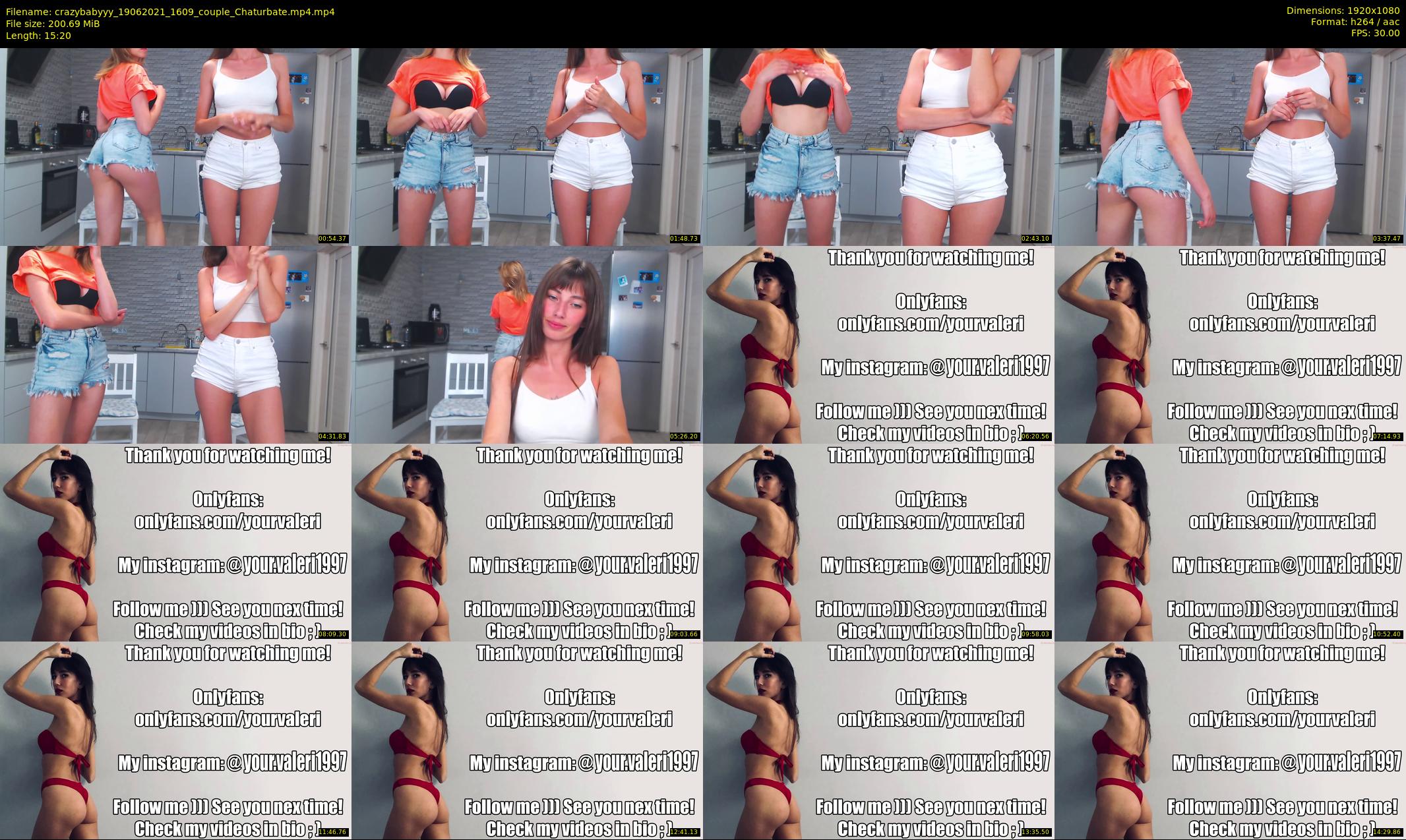 crazybabyyy — 16 minute Chaturbate couple cam show recording, 1080p, Jun 19, 2021