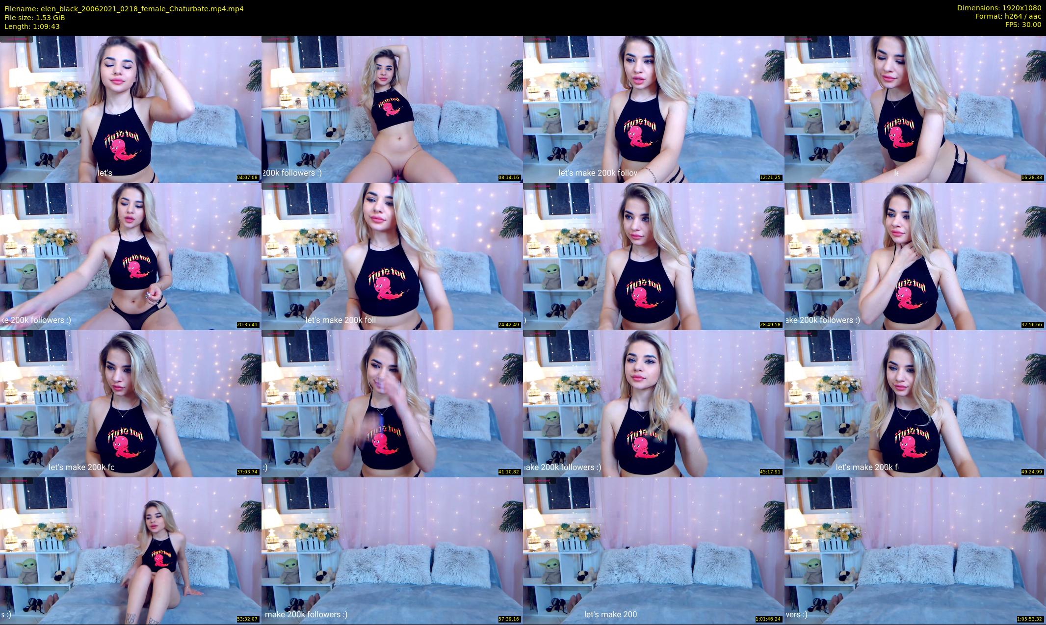 elen_black — 70 minute Chaturbate female cam show recording, 1080p, Jun 20, 2021