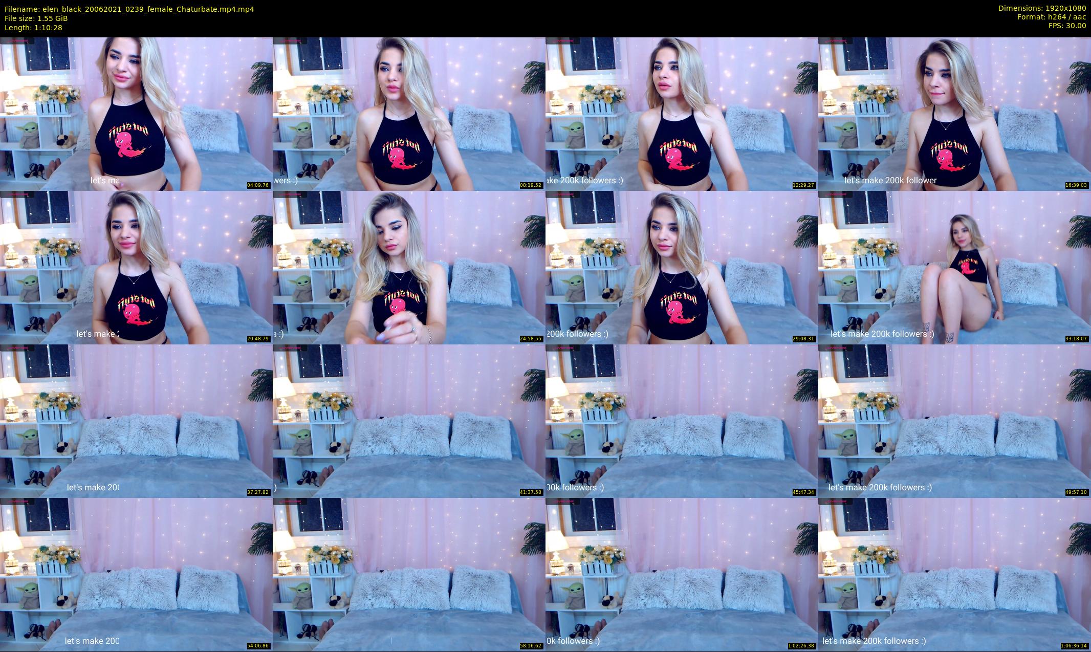 elen_black — 71 minute Chaturbate female cam show recording, 1080p, Jun 20, 2021