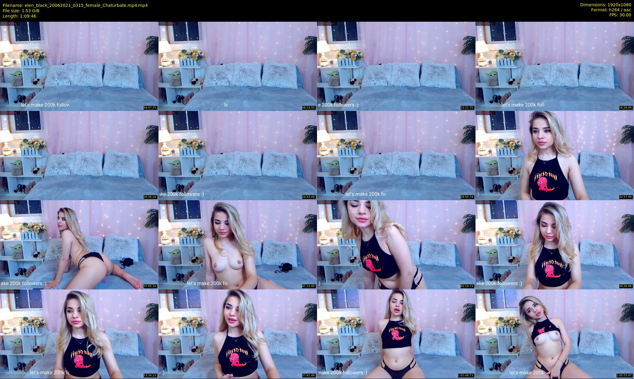 elen_black — 70 minute Chaturbate female cam show recording, 1080p, Jun 20, 2021