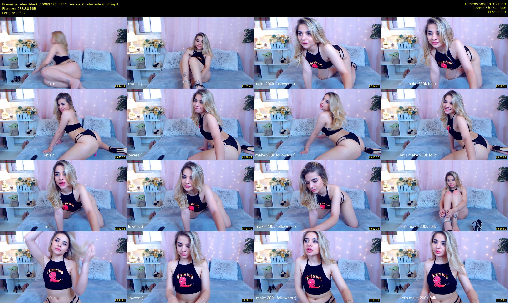 elen_black — 13 minute Chaturbate female cam show recording, 1080p, Jun 20, 2021
