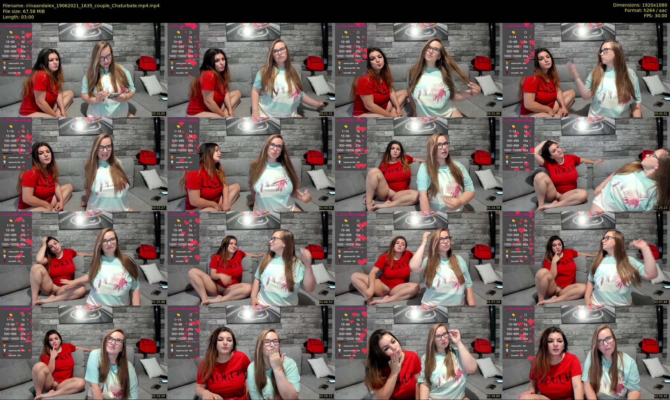 irinaandalex — 3 minute Chaturbate couple cam show recording, 1080p, Jun 19, 2021
