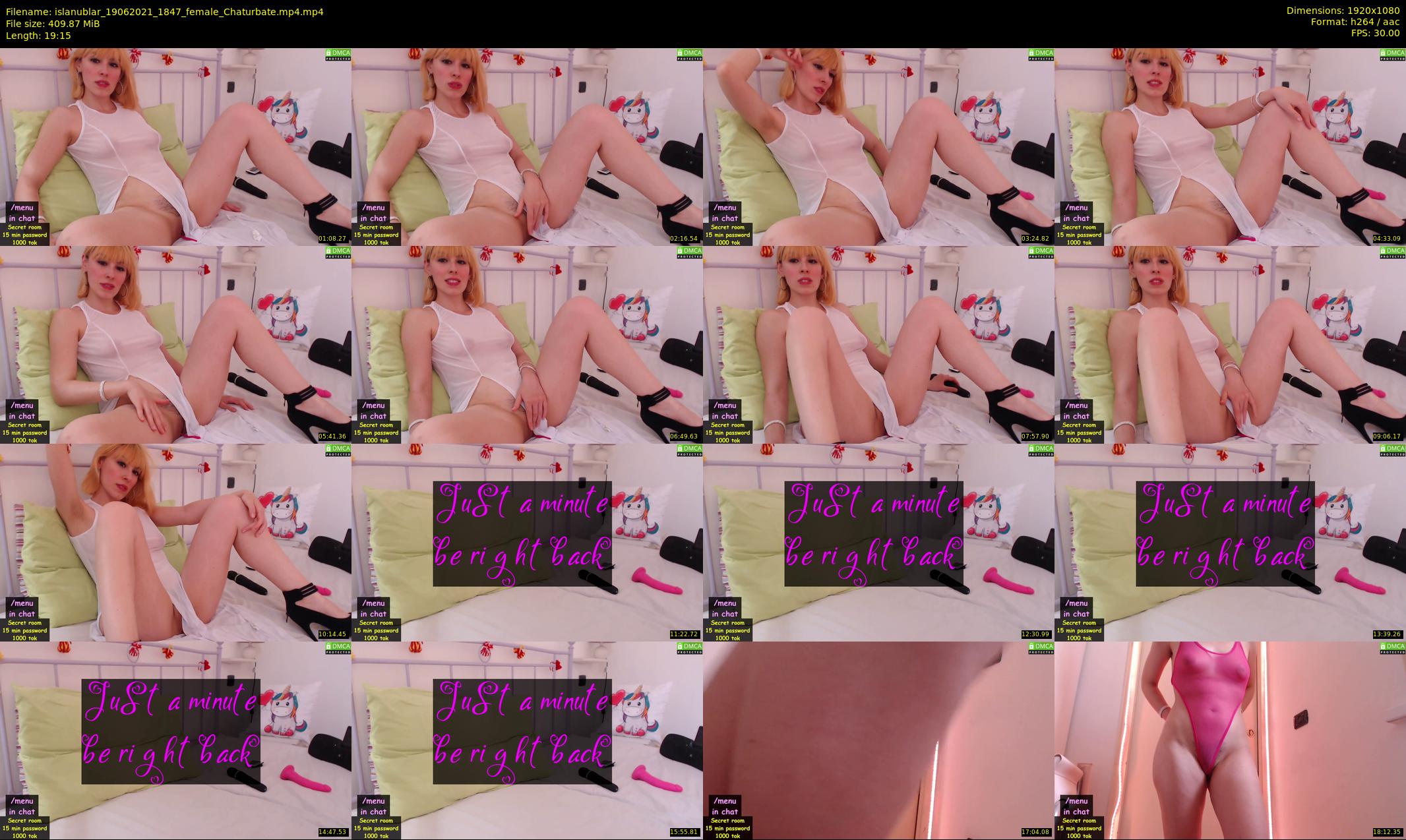 islanublar — 20 minute Chaturbate female cam show recording, 1080p, Jun 19, 2021