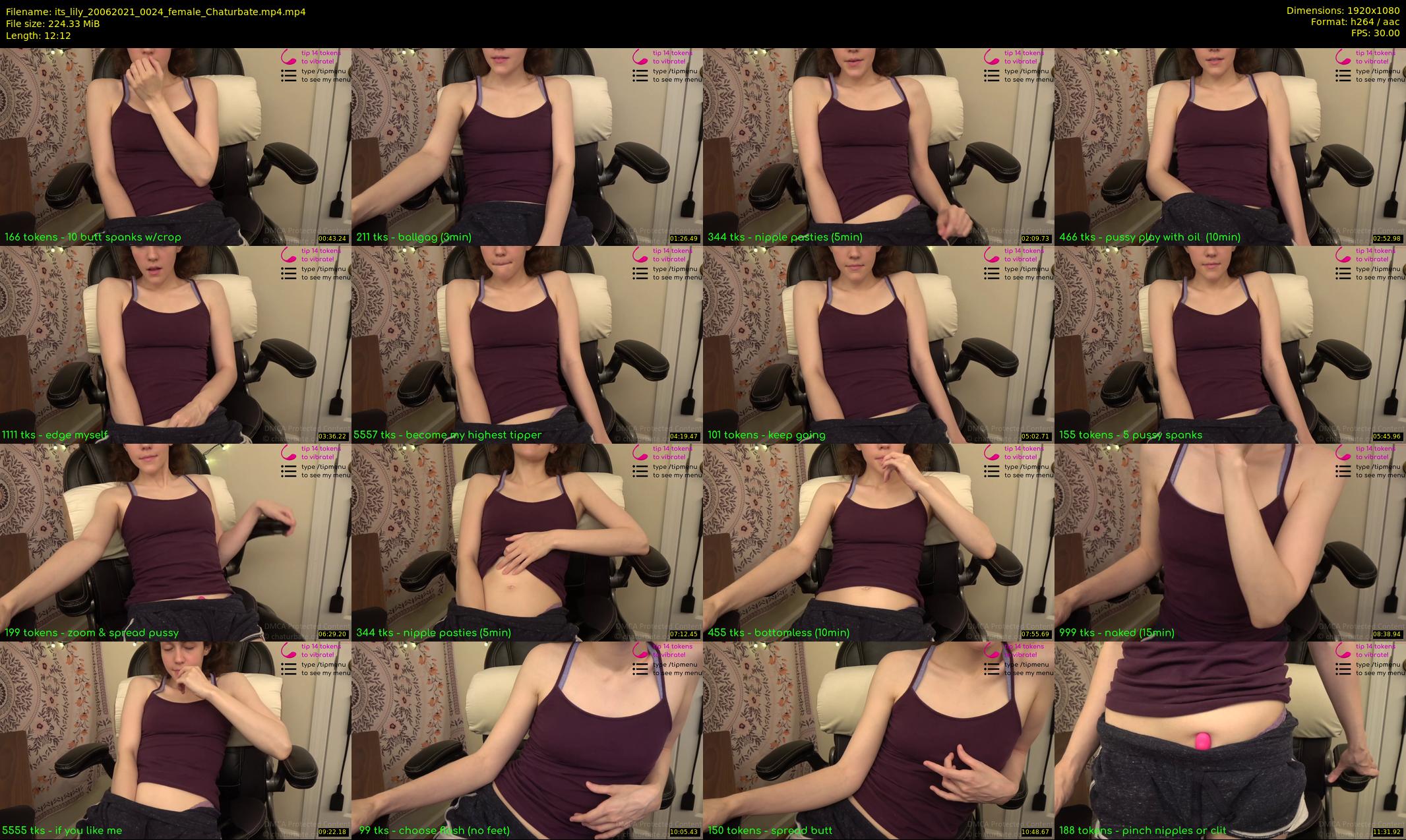 its_lily — 13 minute Chaturbate female cam show recording, 1080p, Jun 20, 2021