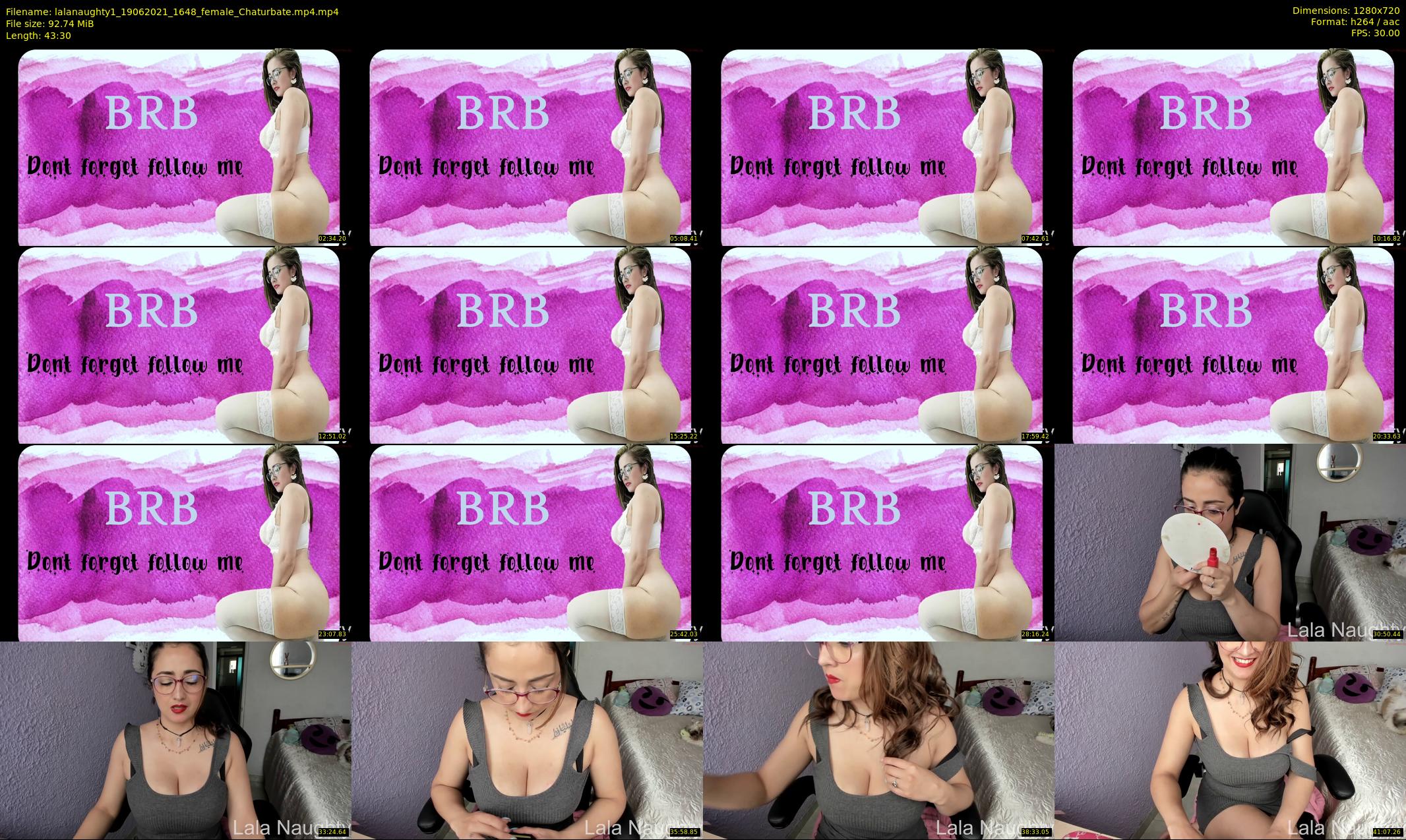 lalanaughty1 — 44 minute Chaturbate female cam show recording, 720p, Jun 19, 2021