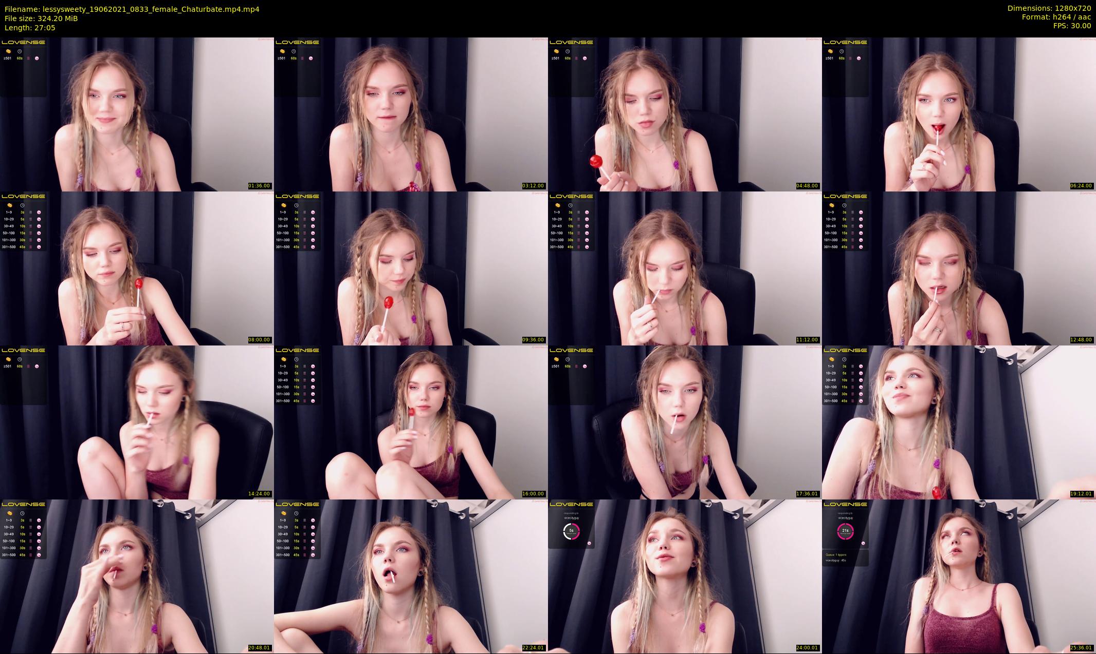 lessysweety — 28 minute Chaturbate female cam show recording, 720p, Jun 19, 2021