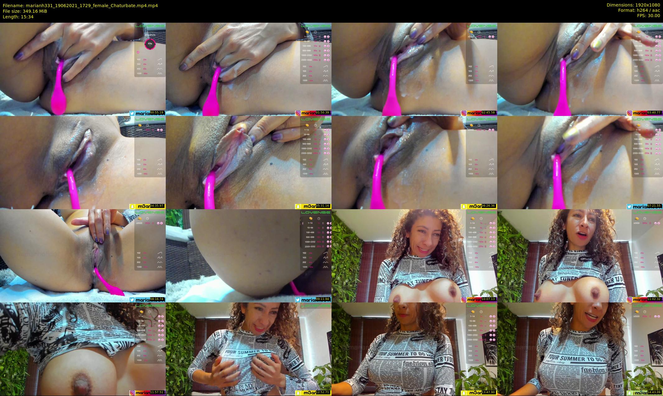 marianh331 — 16 minute Chaturbate female cam show recording, 1080p, Jun 19, 2021