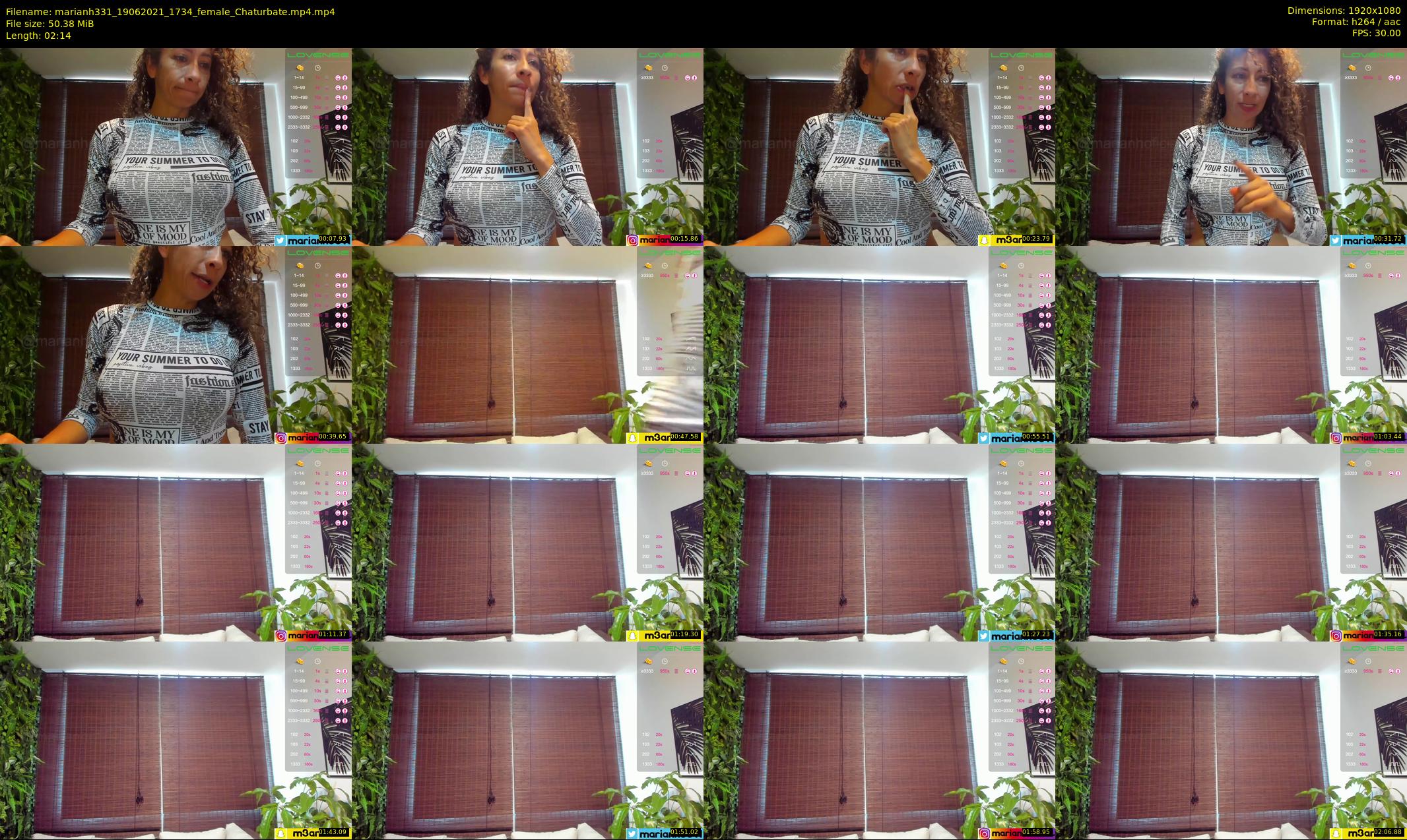 marianh331 — 3 minute Chaturbate female cam show recording, 1080p, Jun 19, 2021