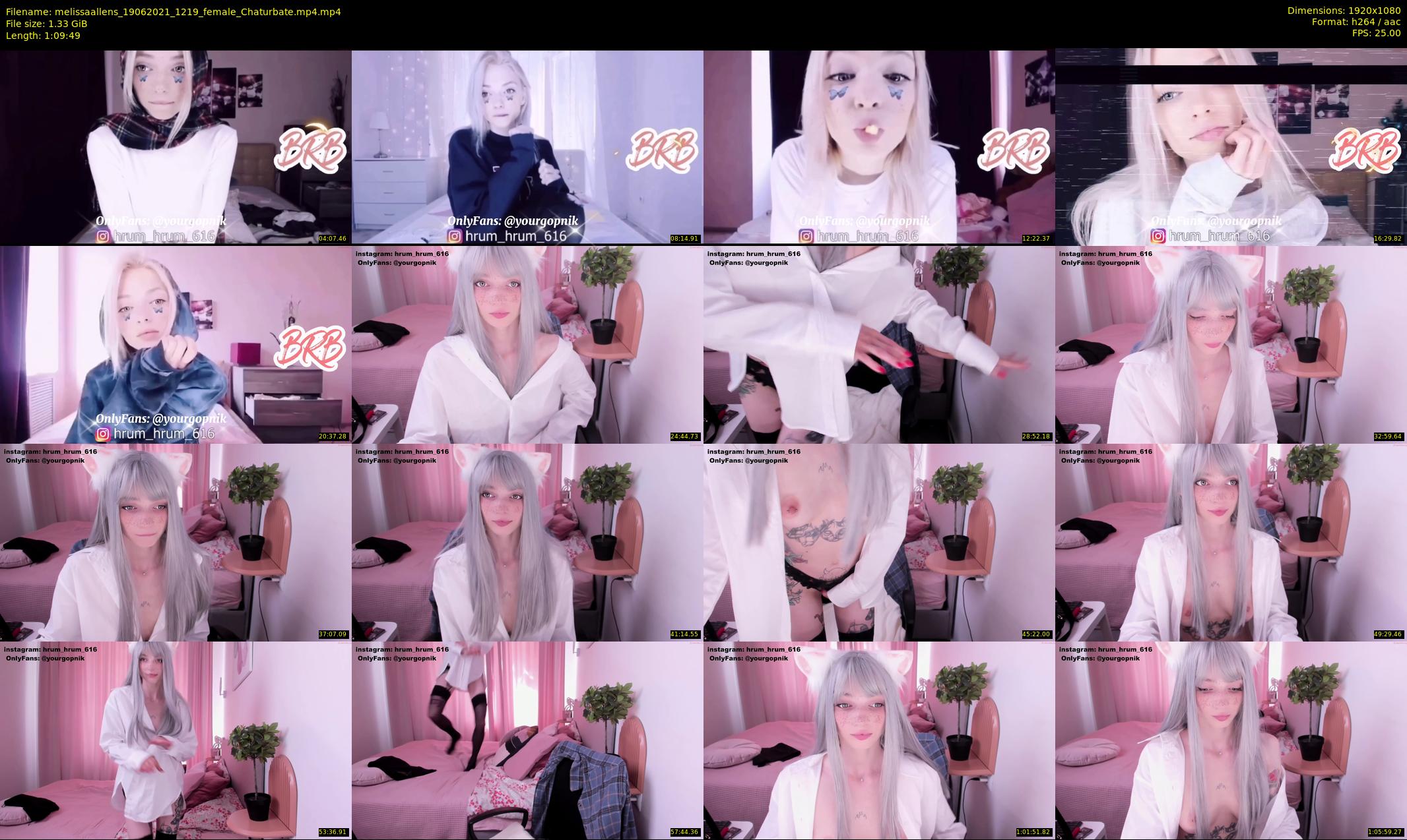 melissaallens — 70 minute Chaturbate female cam show recording, 1080p, Jun 19, 2021