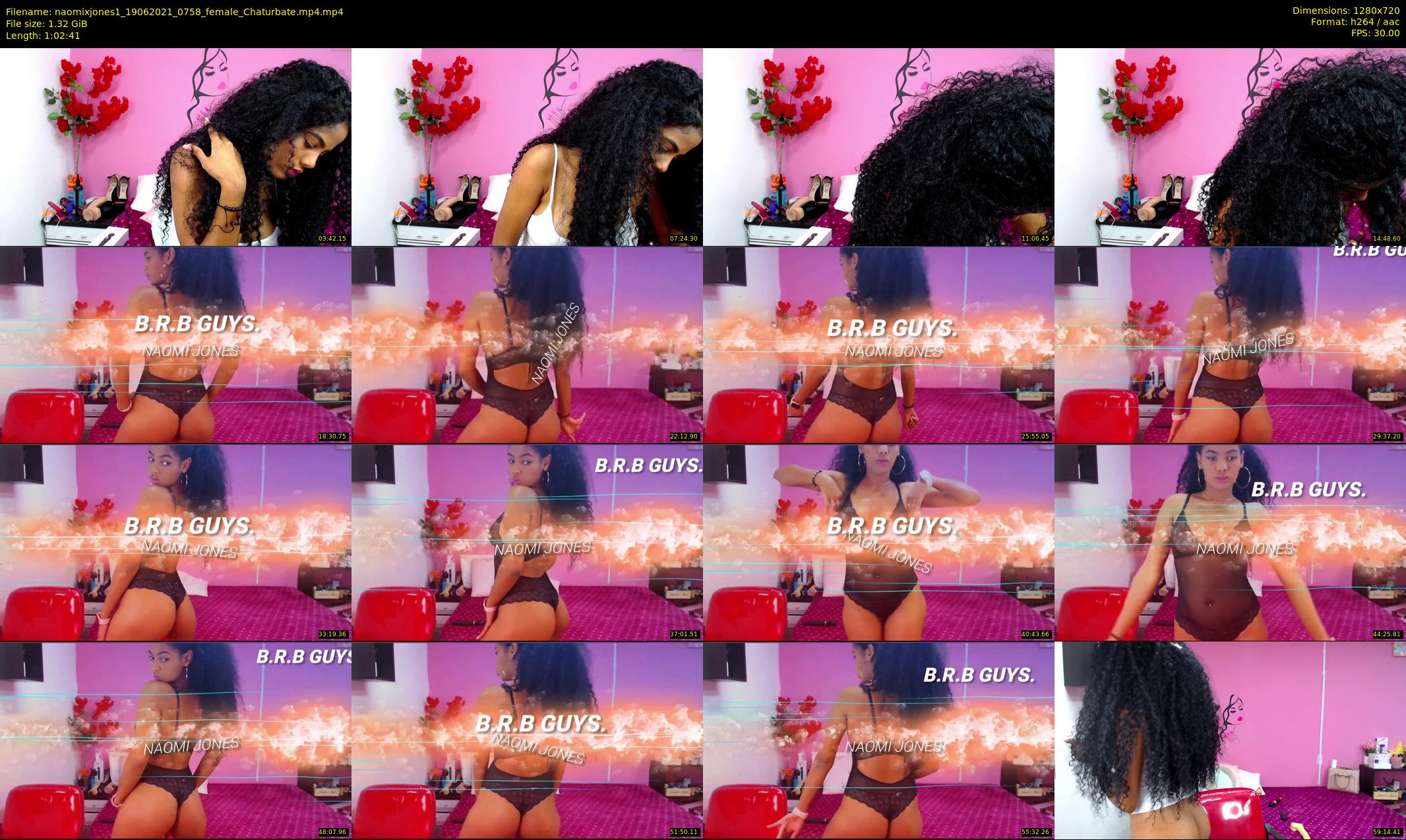 naomixjones1 — 63 minute Chaturbate female cam show recording, 720p, Jun 19, 2021