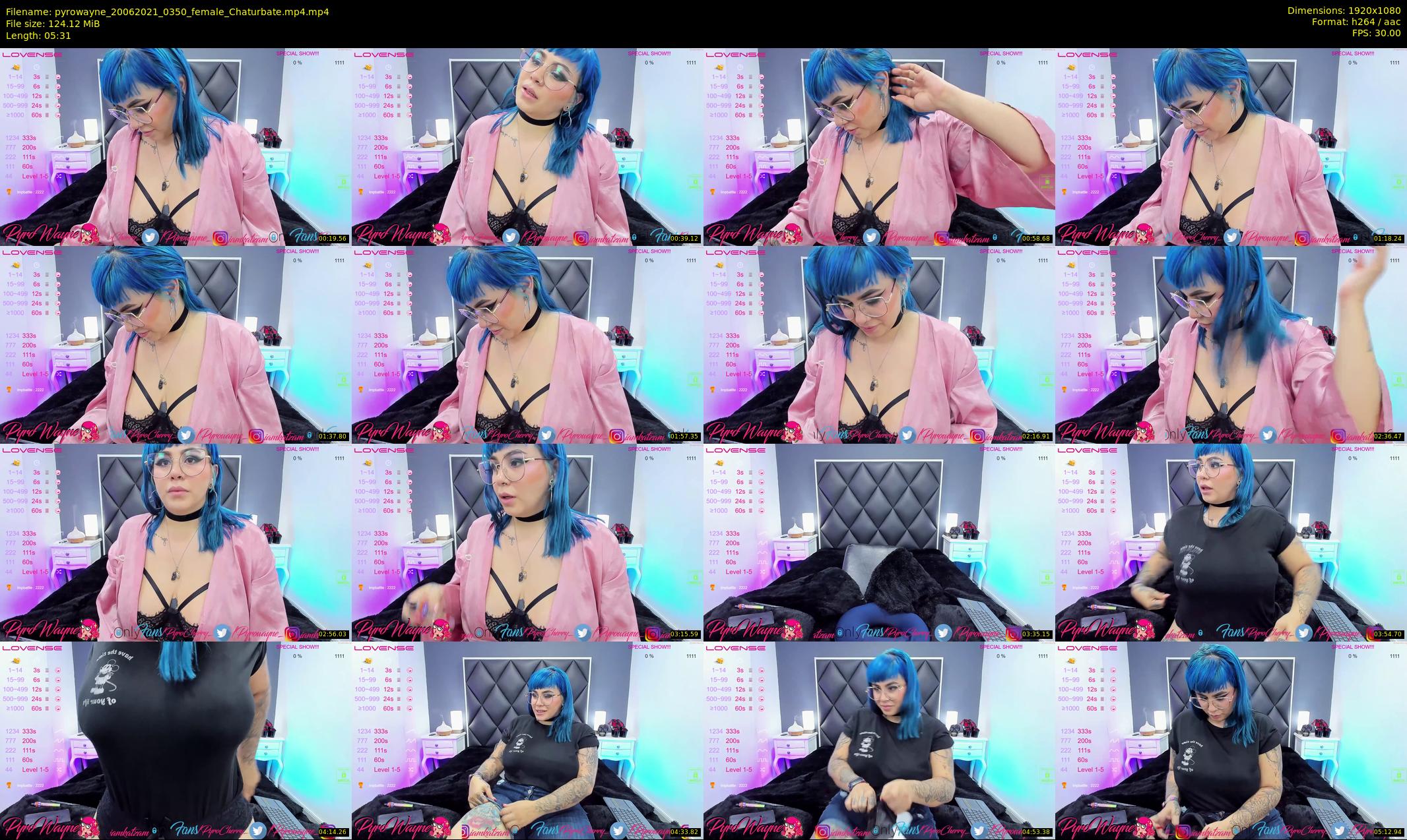 pyrowayne — 6 minute Chaturbate female cam show recording, 1080p, Jun 20, 2021