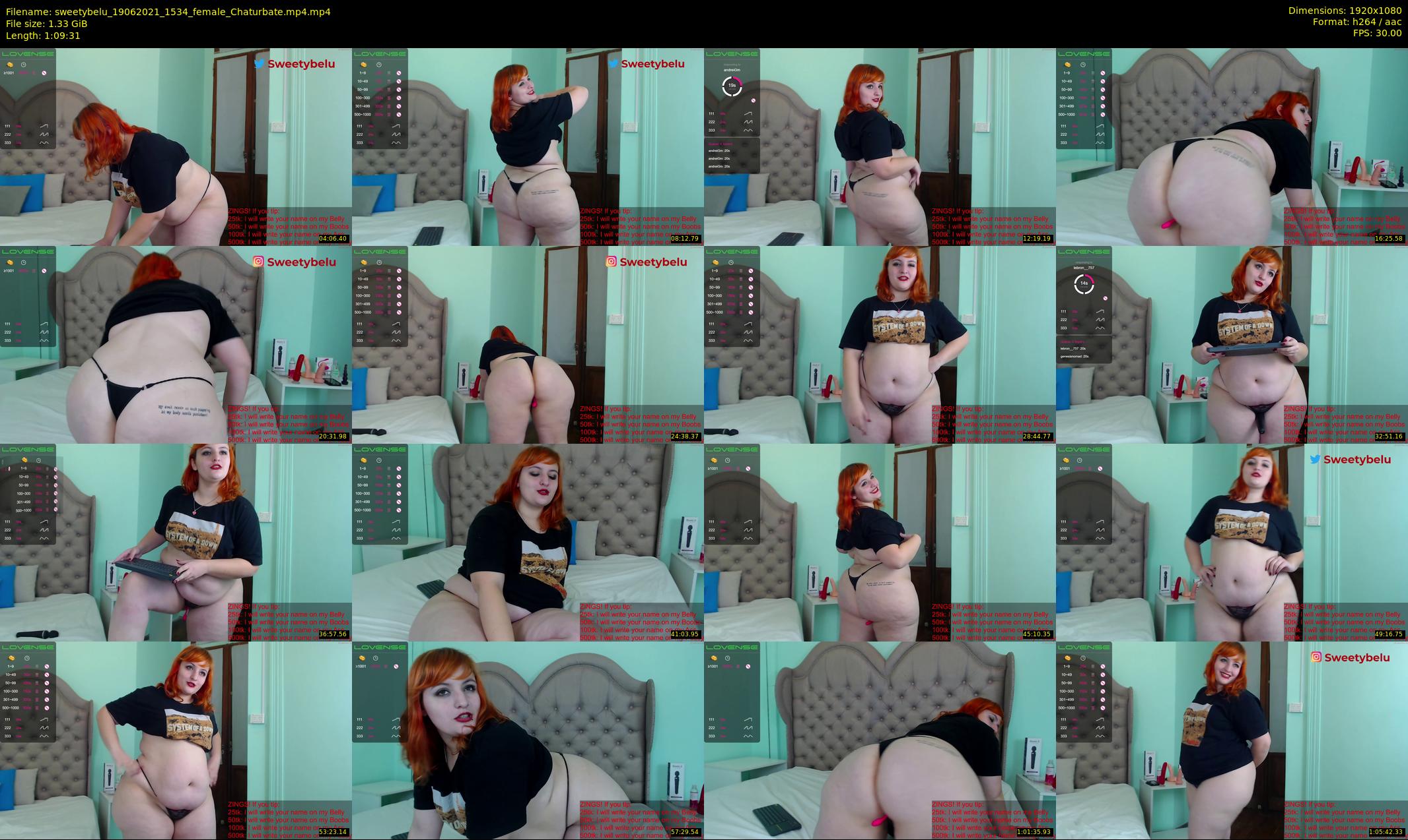sweetybelu — 70 minute Chaturbate female cam show recording, 1080p, Jun 19, 2021