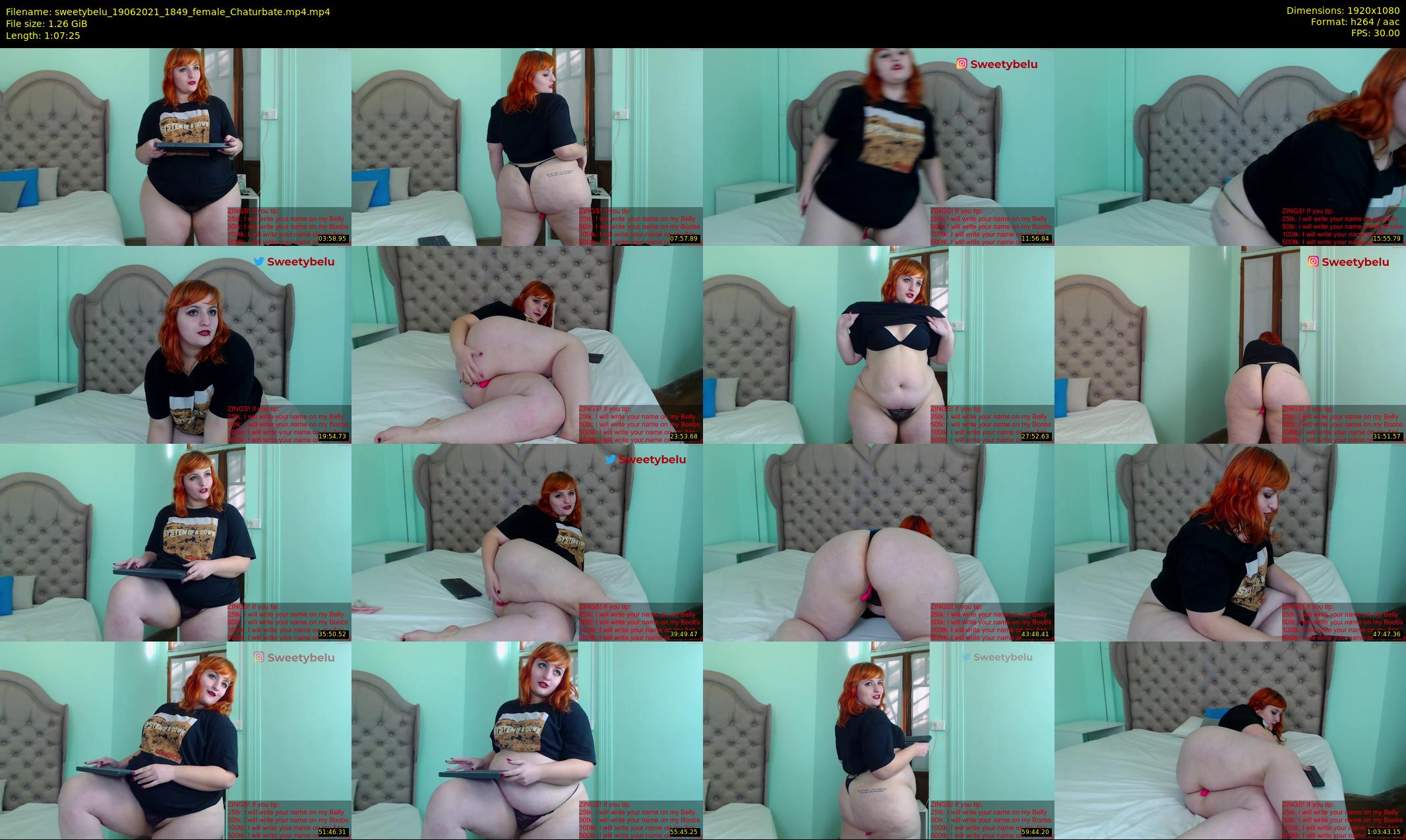 sweetybelu — 68 minute Chaturbate female cam show recording, 1080p, Jun 19, 2021