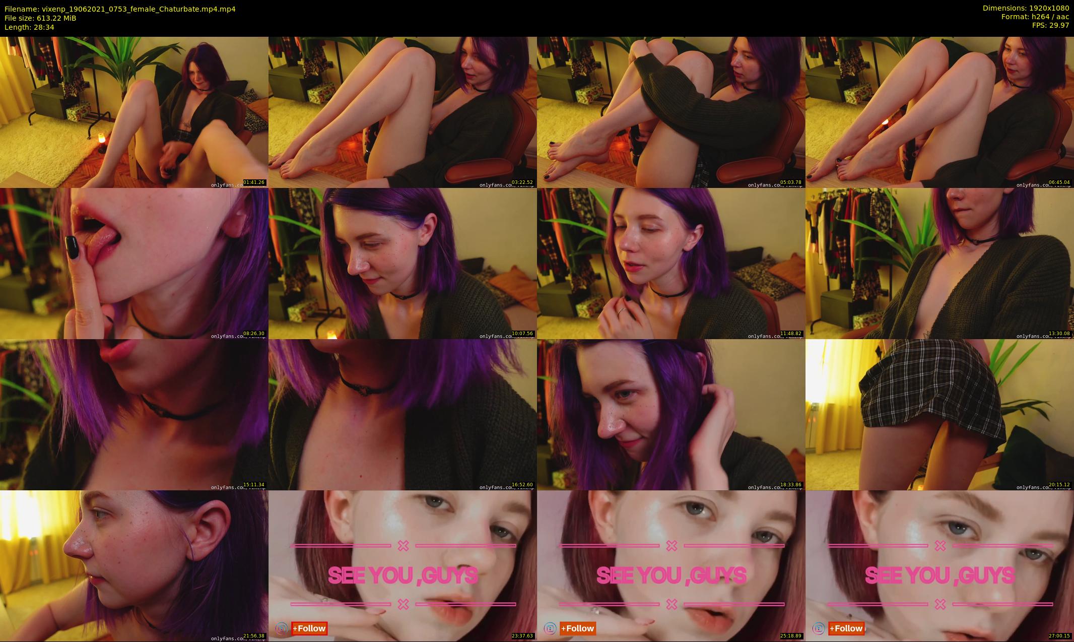vixenp — 29 minute Chaturbate female cam show recording, 1080p, Jun 19, 2021