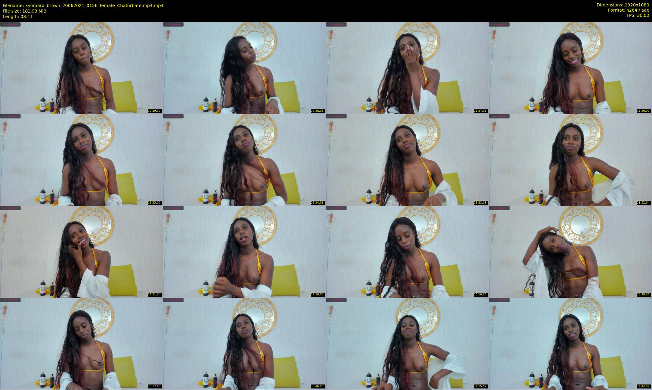 xyomara_brown — 9 minute Chaturbate female cam show recording, 1080p, Jun 20, 2021