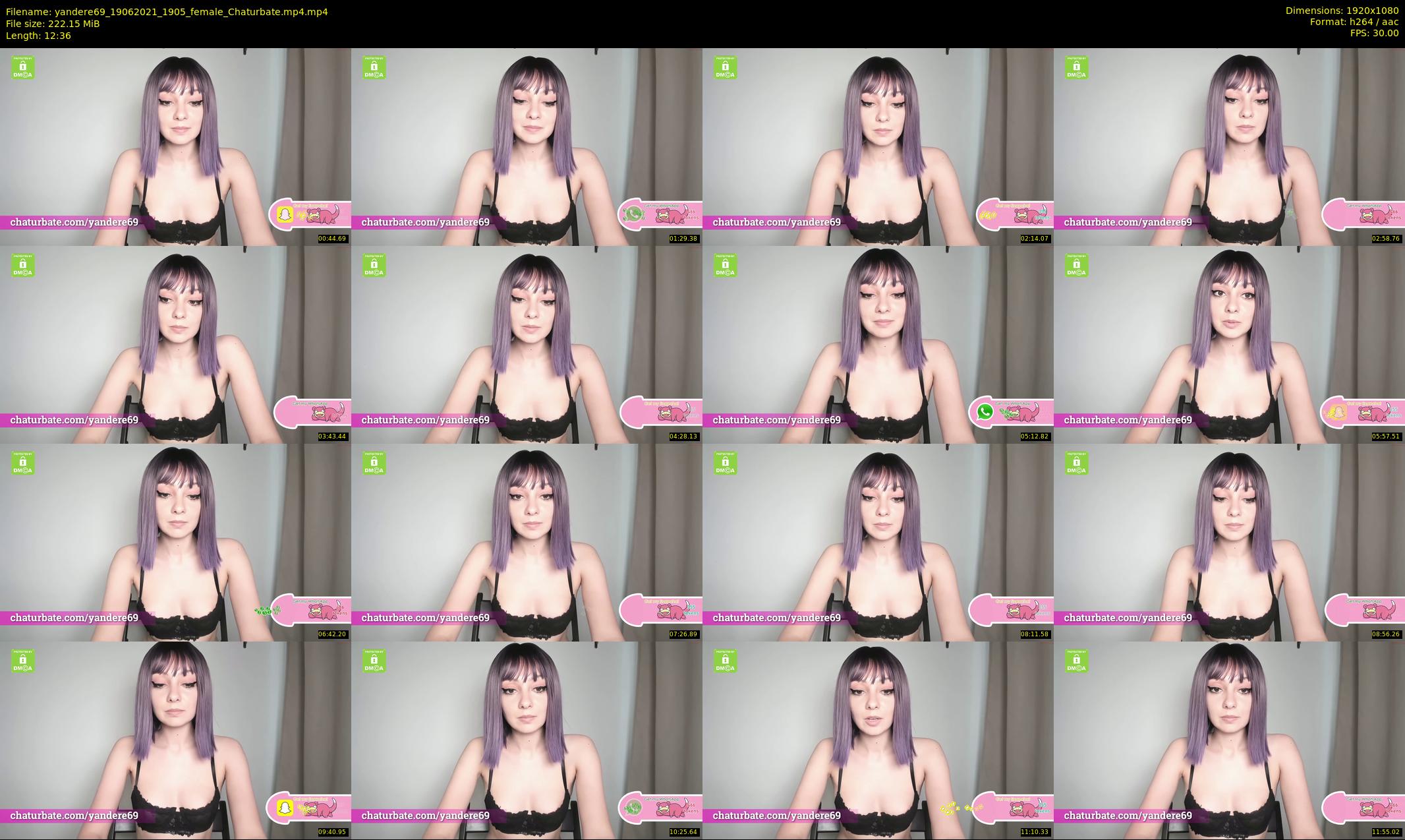 yandere69 — 13 minute Chaturbate female cam show recording, 1080p, Jun 19, 2021
