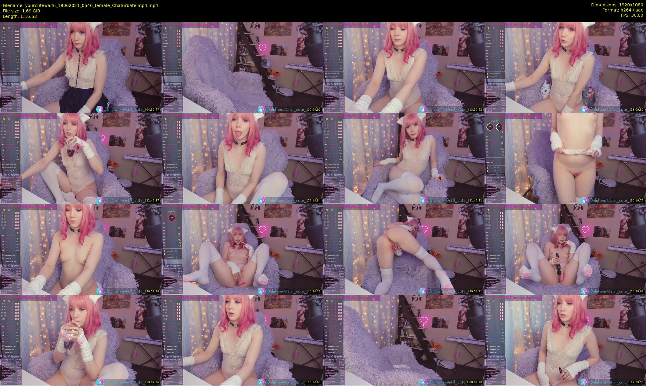 yourcutewaifu — 77 minute Chaturbate female cam show recording, 1080p, Jun 19, 2021