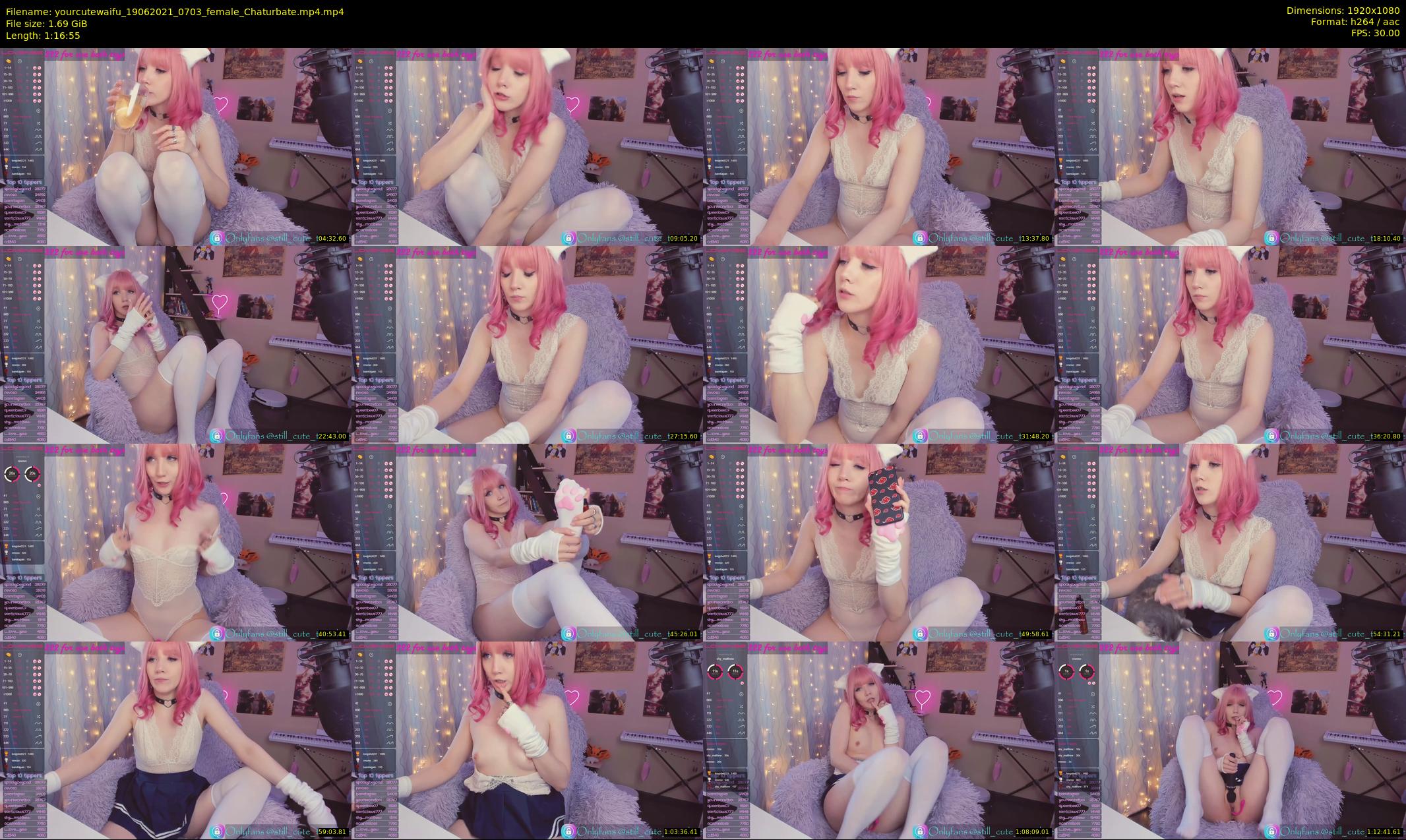 yourcutewaifu — 77 minute Chaturbate female cam show recording, 1080p, Jun 19, 2021