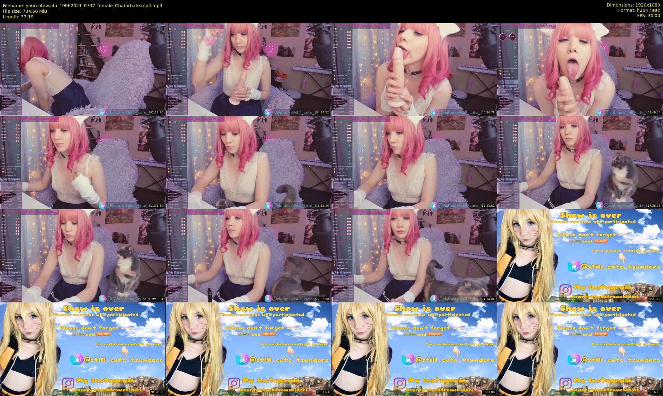 yourcutewaifu — 38 minute Chaturbate female cam show recording, 1080p, Jun 19, 2021