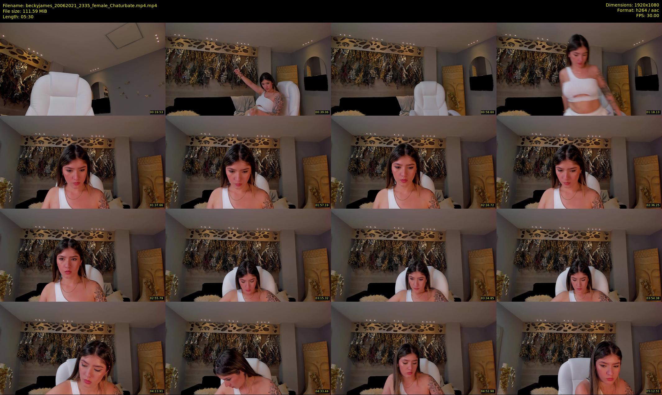 beckyjames — 6 minute Chaturbate female cam show recording, 1080p, Jun 20, 2021