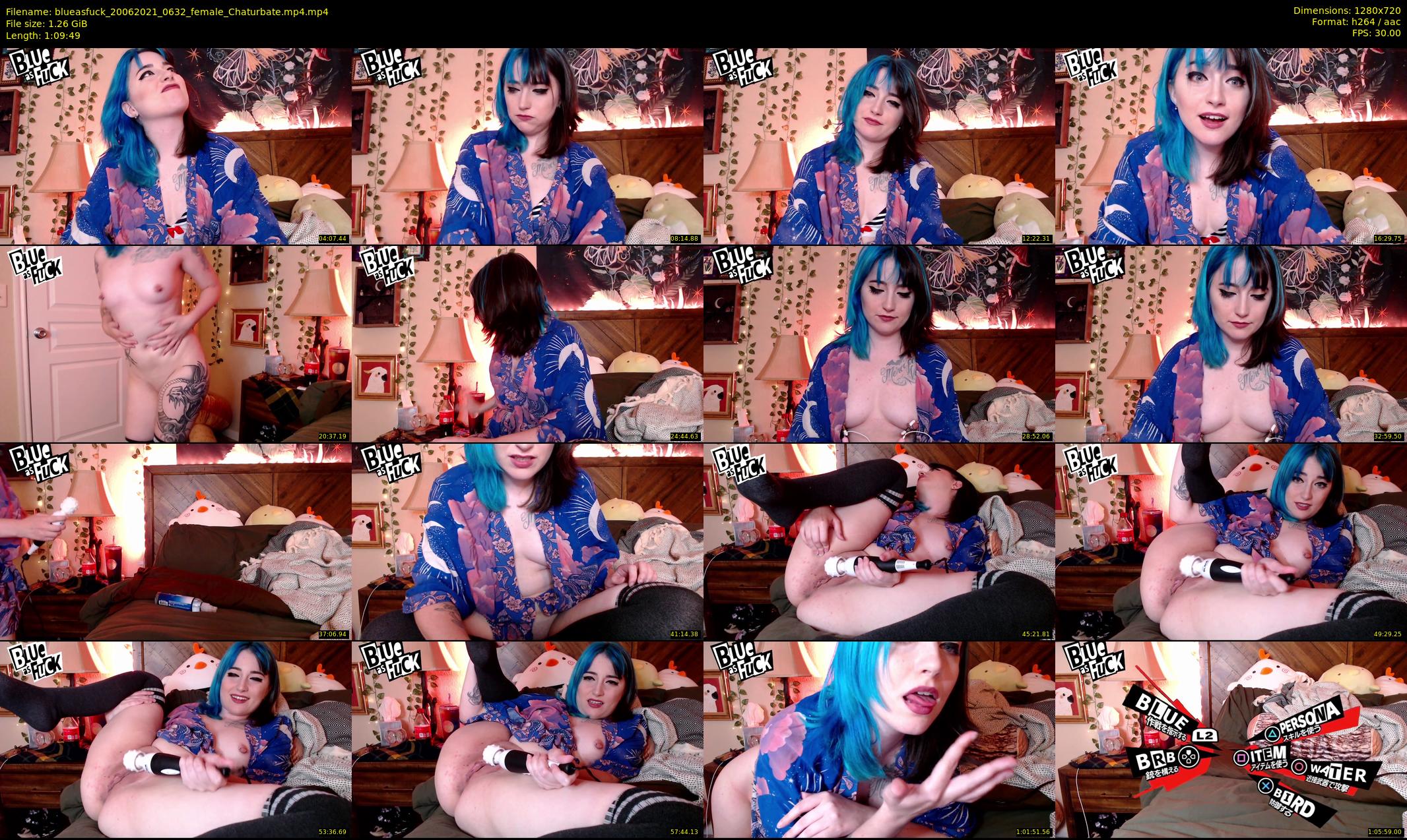 blueasfuck — 70 minute Chaturbate female cam show recording, 720p, Jun 20, 2021