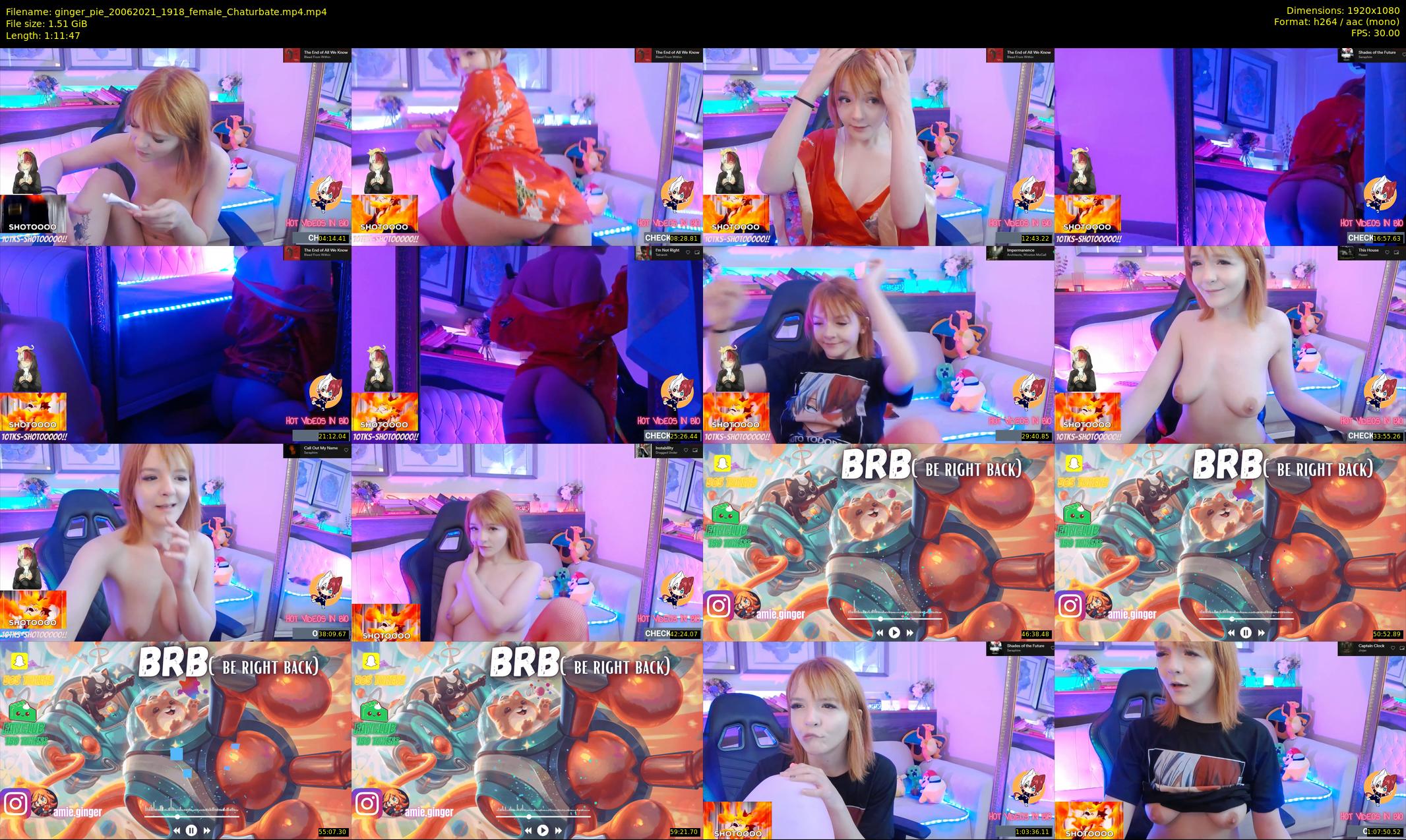 ginger_pie — 72 minute Chaturbate female cam show recording, 1080p, Jun 20, 2021
