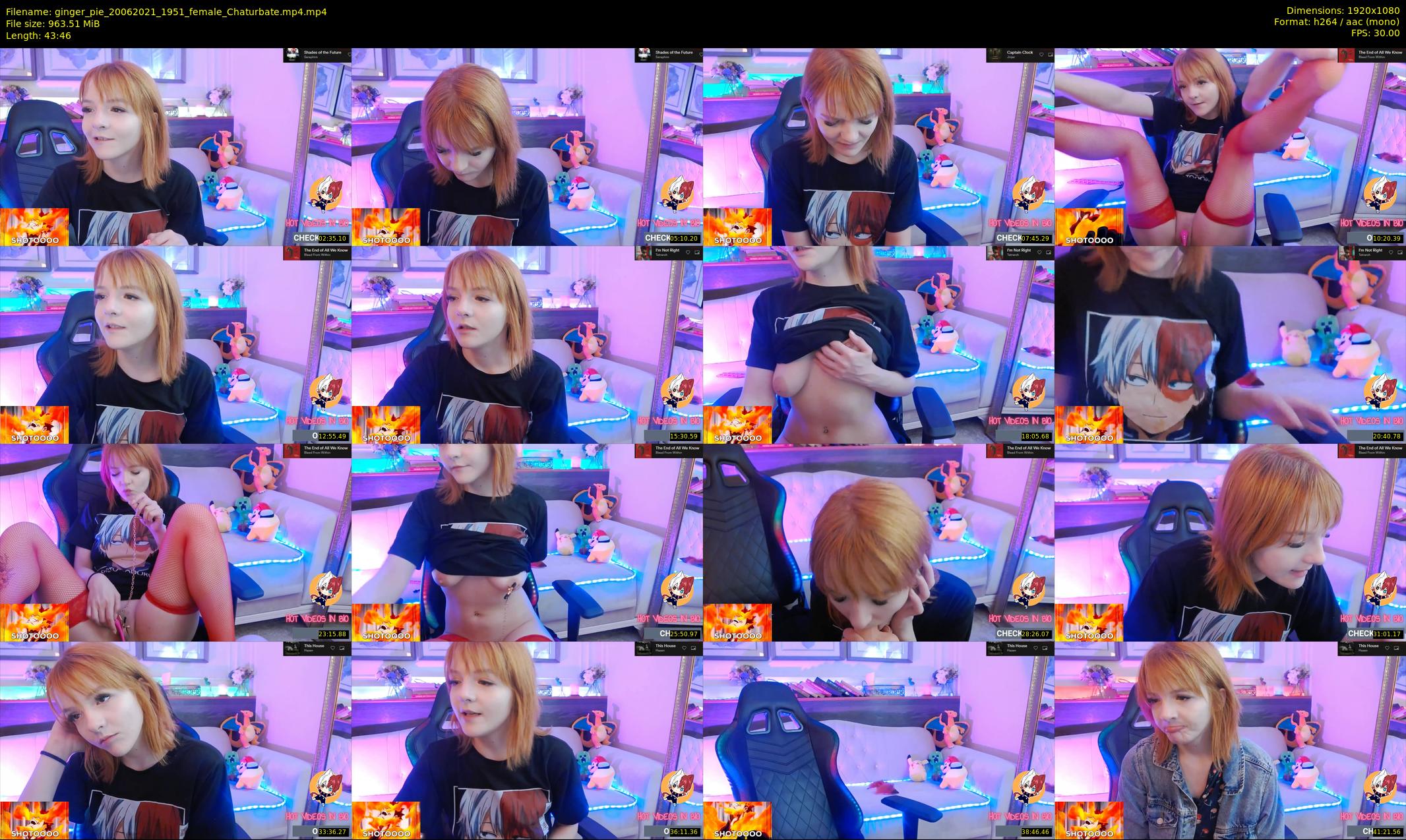 ginger_pie — 44 minute Chaturbate female cam show recording, 1080p, Jun 20, 2021